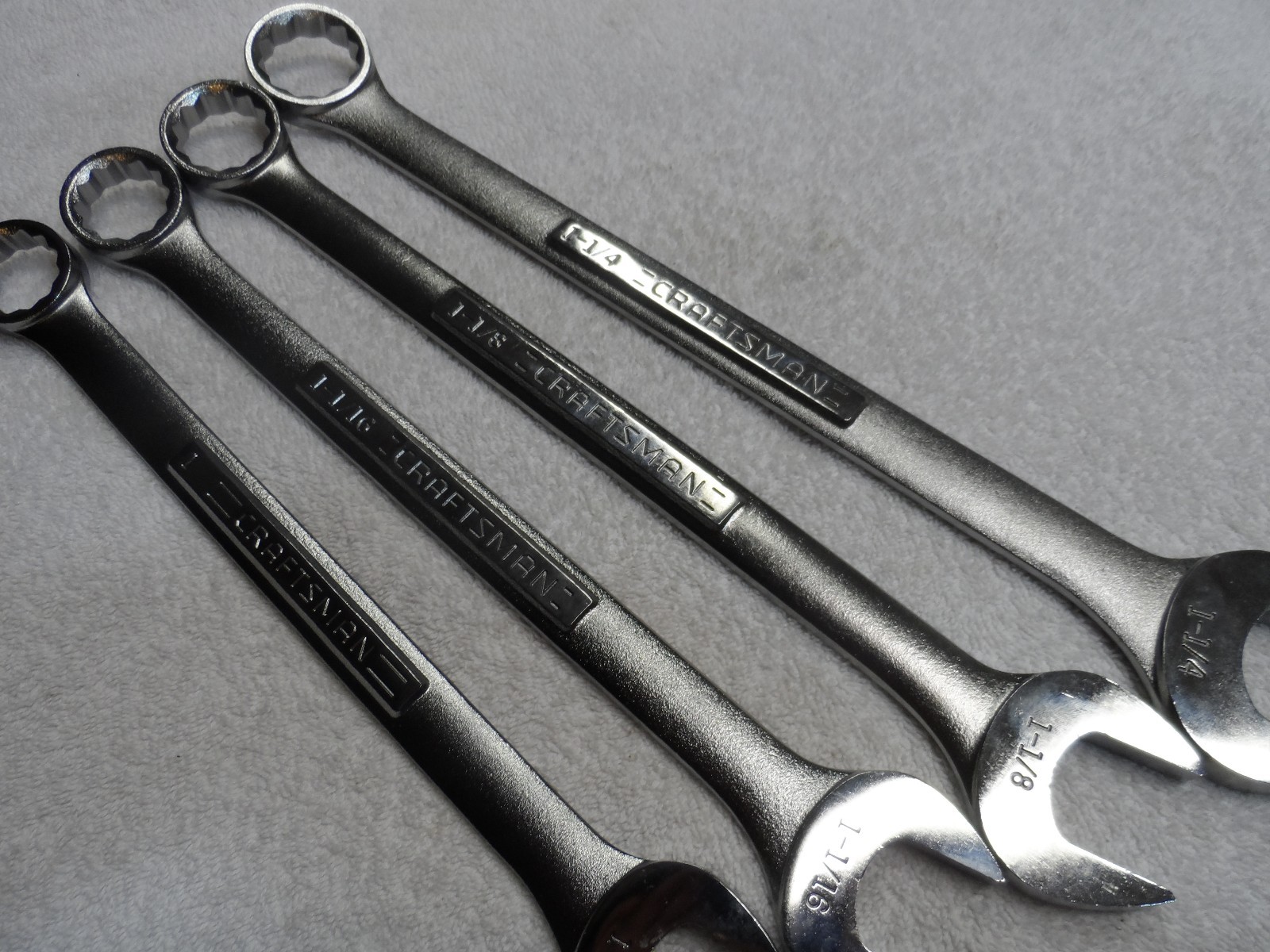 Craftsman SAE Combination Wrench Set, USA NOS, 12 pt (1″ – 1 1/4″) – 4 pcs