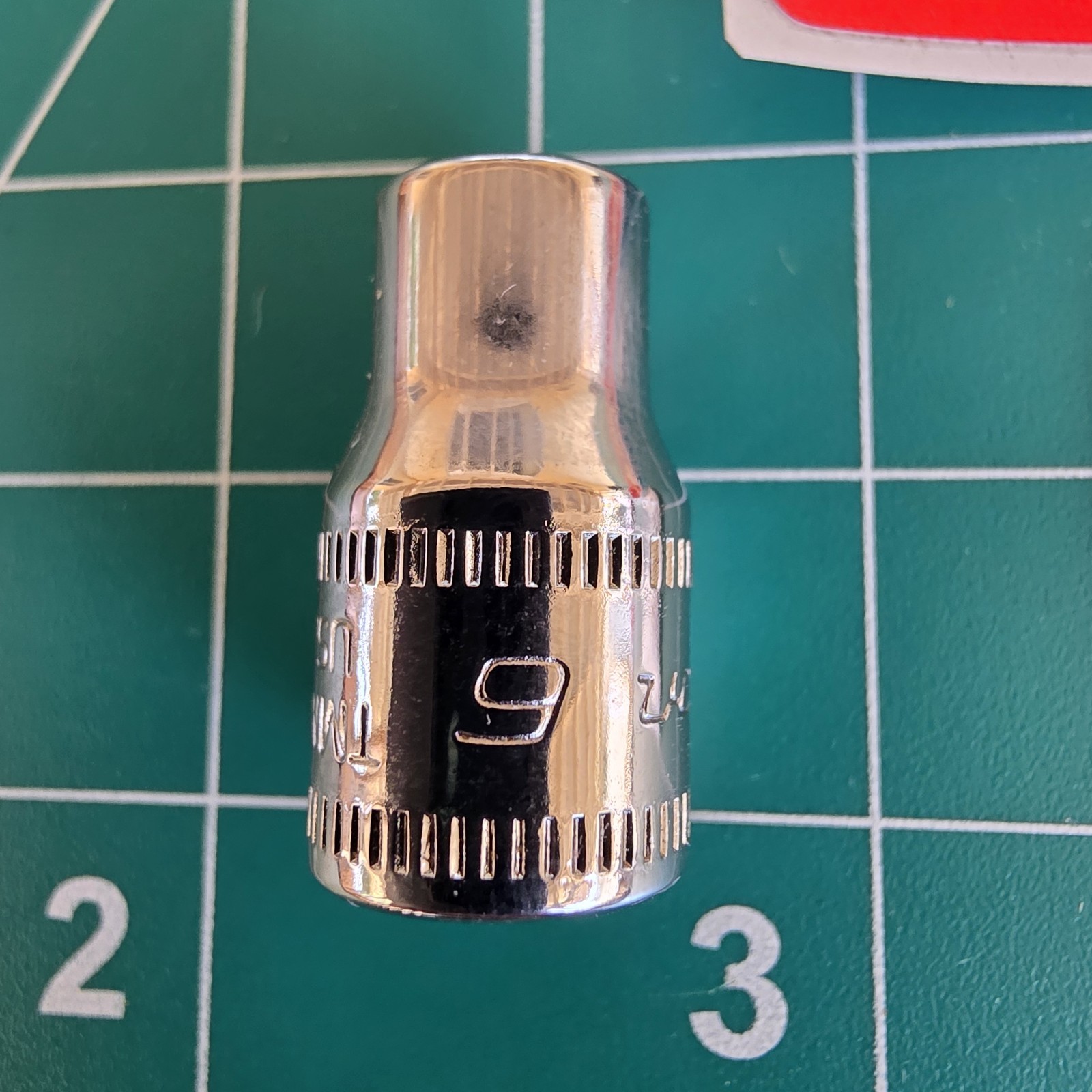 Snap-on Tools Socket 1/4″ Drive 6mm Metric Shallow 6 Point Chrome TMM6 USA