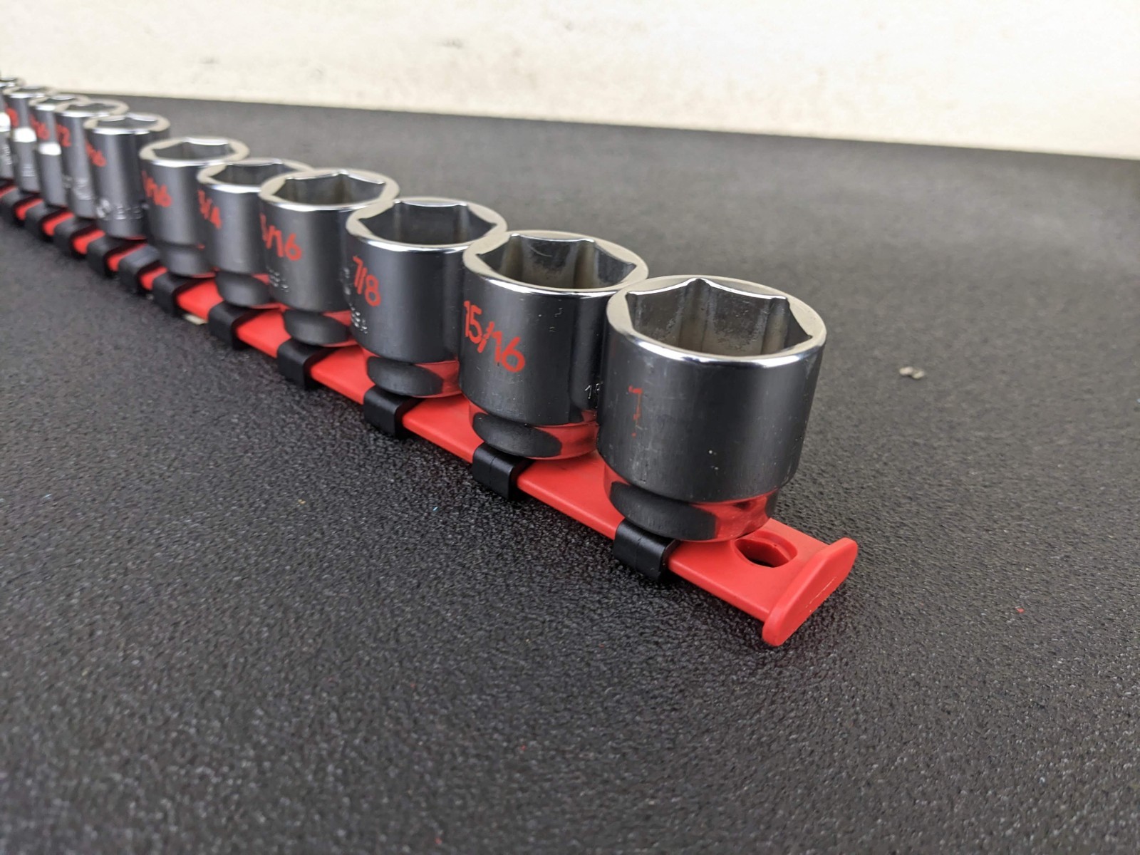 #bp136 Matco Tools NEW SB136TA SAE 1/4-1” Shallow Socket Set 6 Point