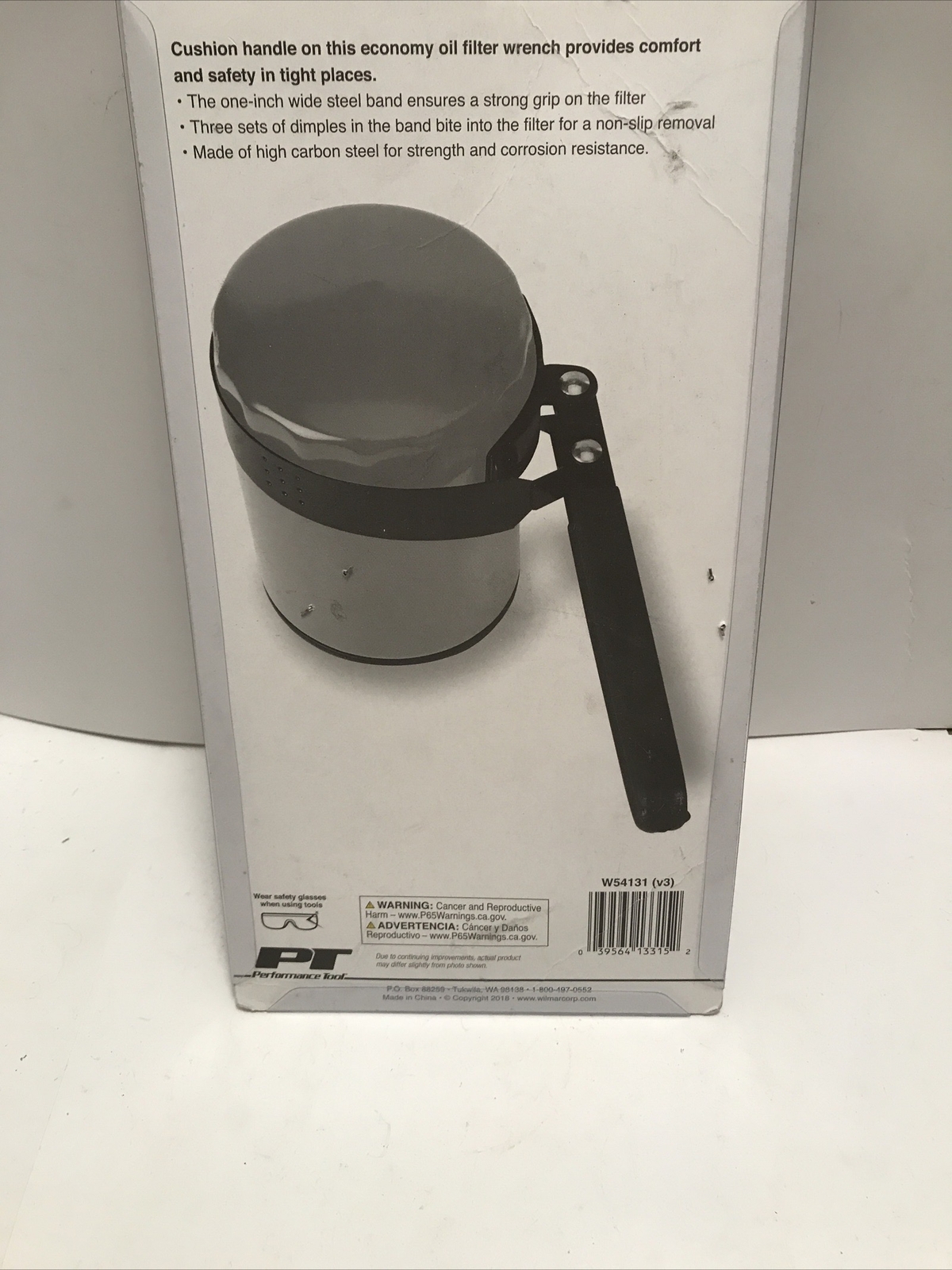 Performance Tool W54131 Oil Filter Wrench 3-7/16”-3-3/4” New Free Shipping!