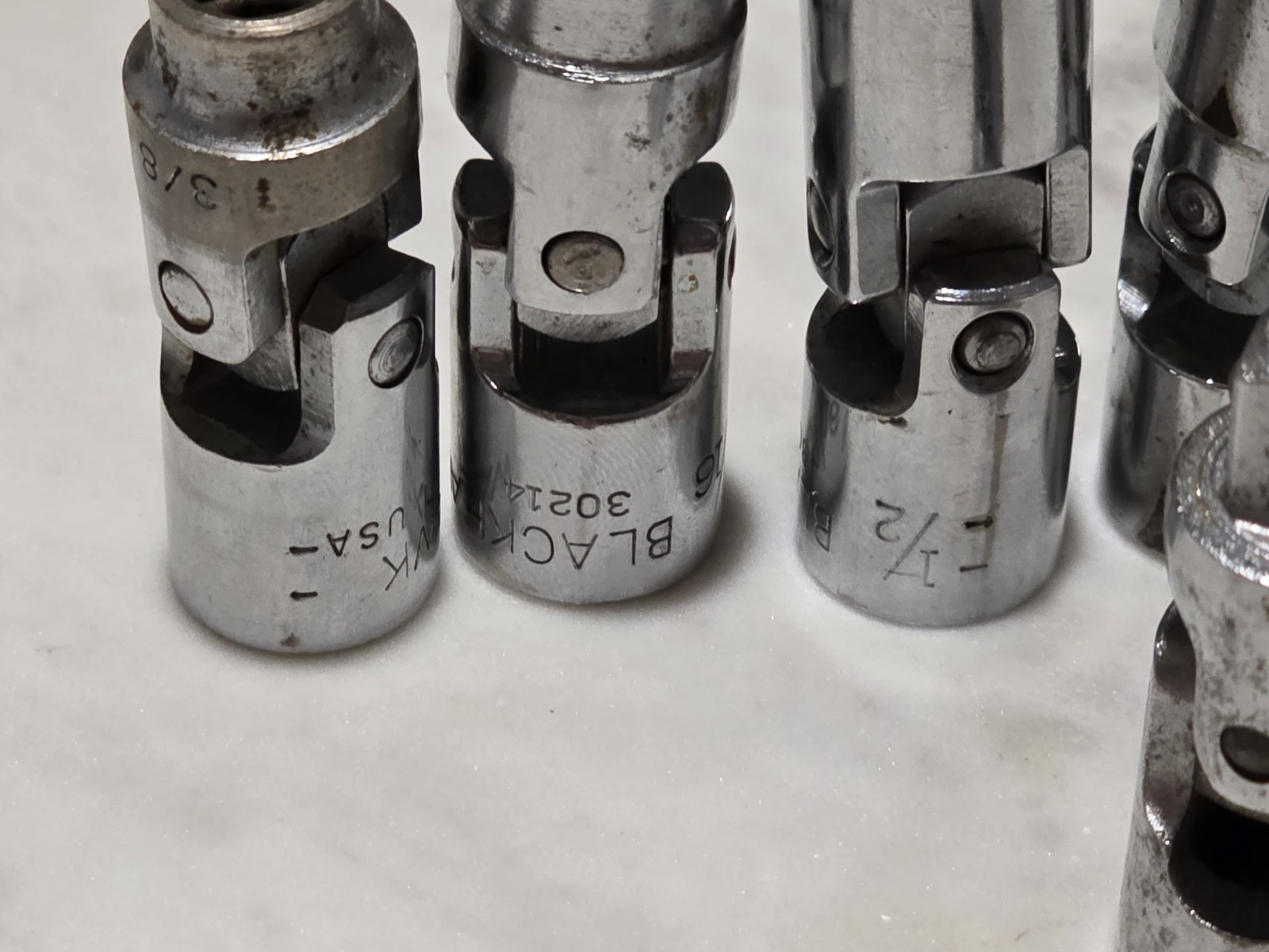 Blackhawk by Proto 3/8 Drive 7 Universal Joint Socket 3/8 7/16 1/2 9/16 5/8 3/4