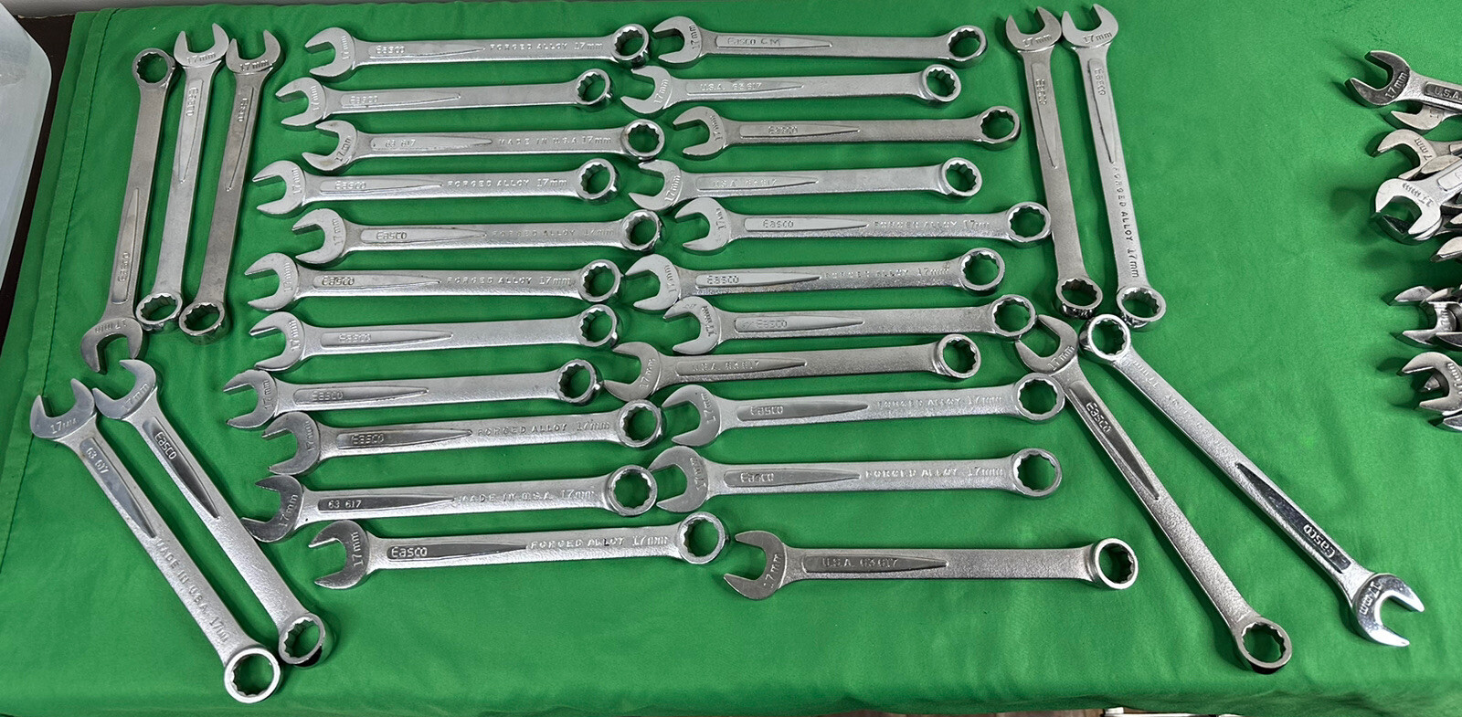 Lot of Five (5) EASCO 17mm 12 Point Combination Wrench Tool # 63 617 (63617)