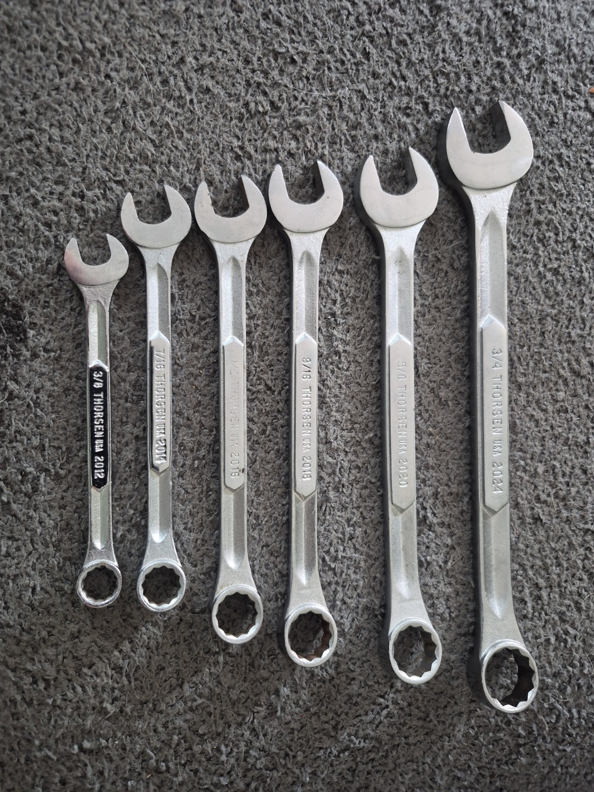 Thorsen USA Combination Wrench Lot SAE Set, 6 Pcs(A)