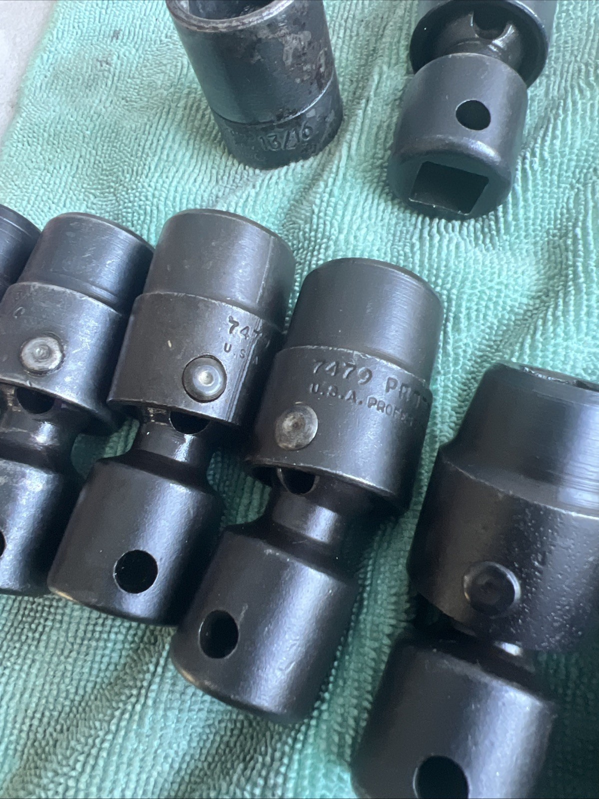 Vintage PROTO USA 1/2” Drive Mixed IMPACT Swivel Socket (12 Pieces) See Photos