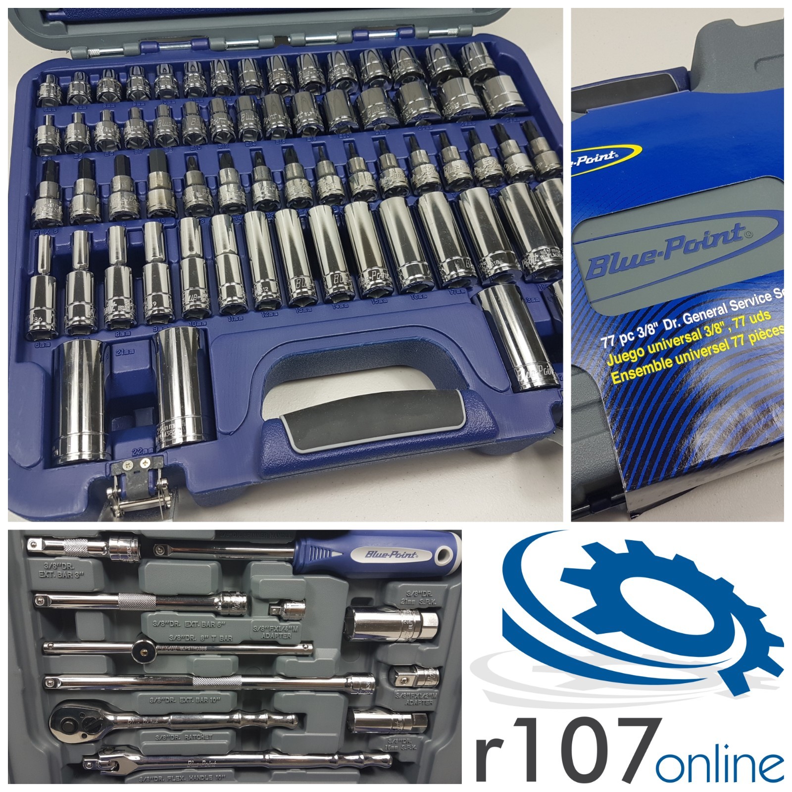 Blue Point 77pc 3/8″ Socket Set – As sold by Snap On.