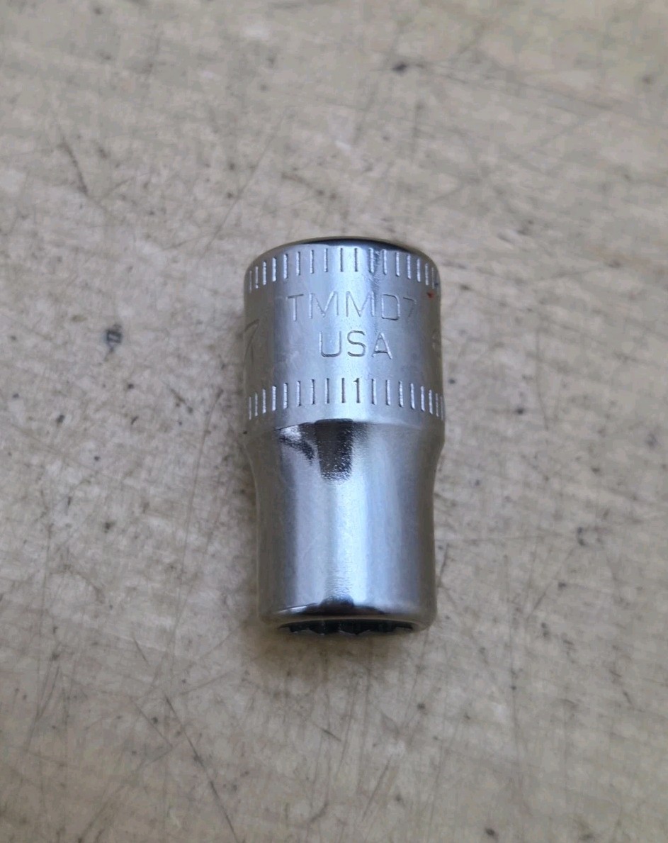 New Snap On TMMD7 – 1/4″ Drive 7mm Shallow 12Pt Chrome Socket Ships Free