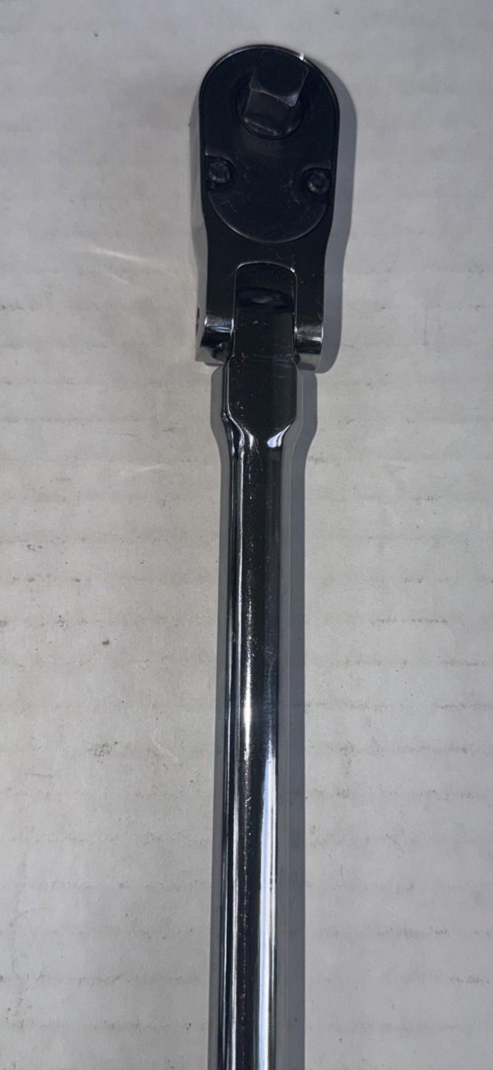 Snap-On FHLLF80 Extra Long Handle 3/8″ Drive Flex Head Ratchet Red Soft Grip