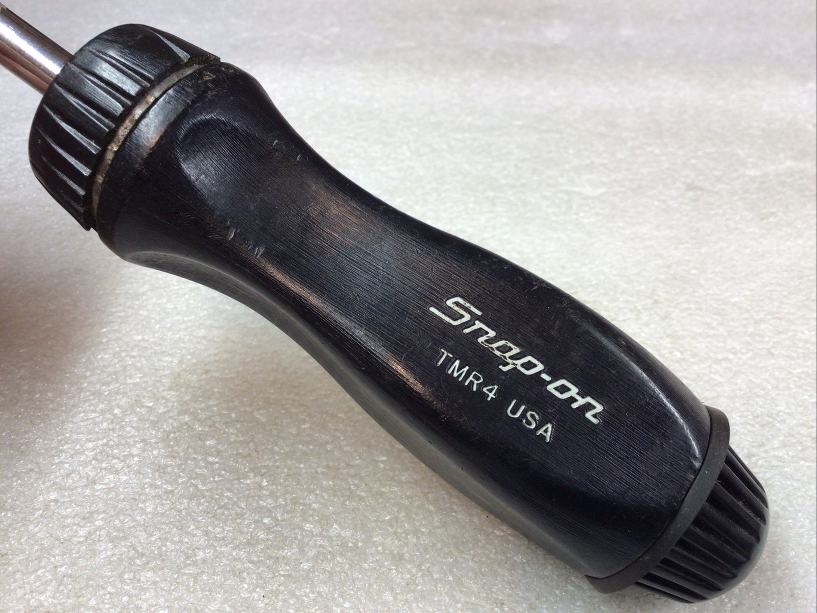 Snap On TMR4 – 1/4″ Square Drive, Ratcheting, 9” Black Hard Handled Driver-USA