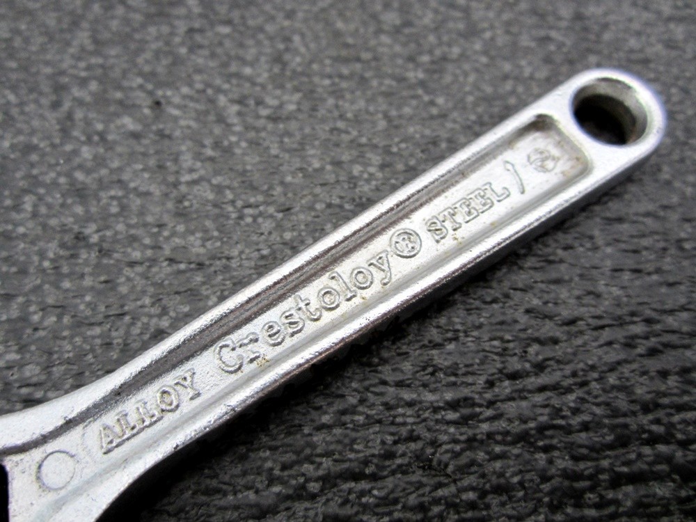 Vintage Crescent 4″ Adjustable Wrench Crestoloy Made in USA