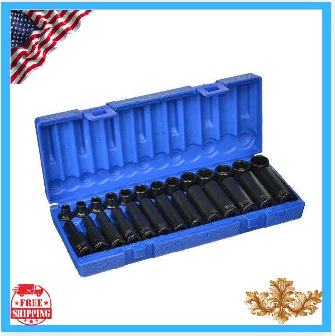 New 3/8″ Drive 26pc Deep Metric Socket Set (1226M) Master Kit