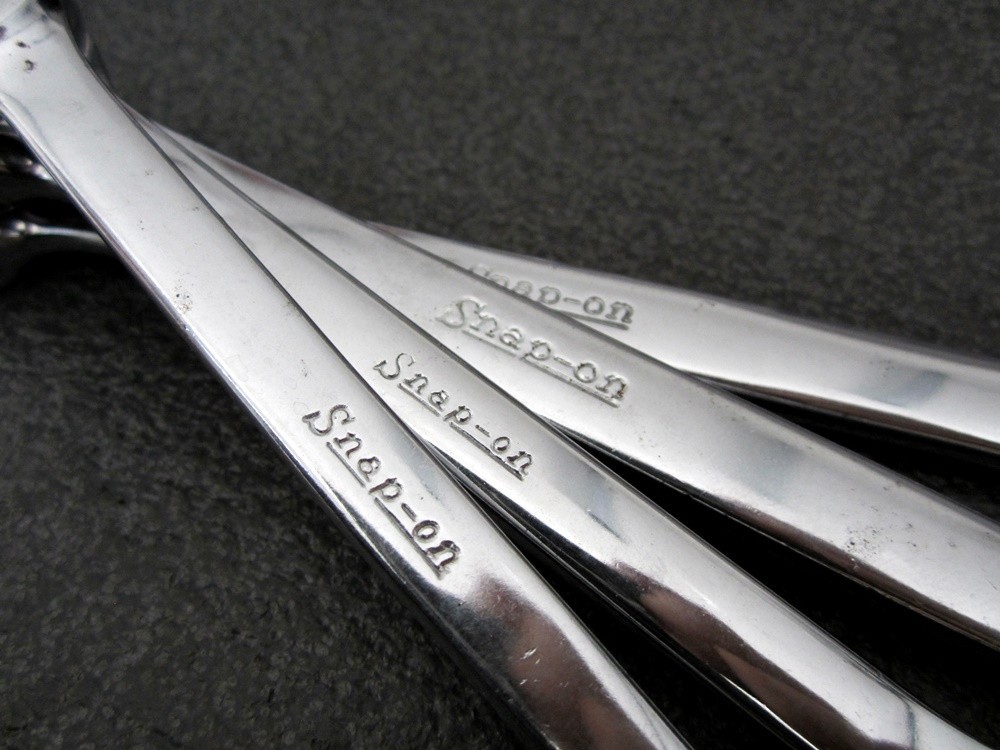 Vintage Snap-on 4pc SAE Flare Open Combination Wrench Set RXS605 USA 🇺🇸