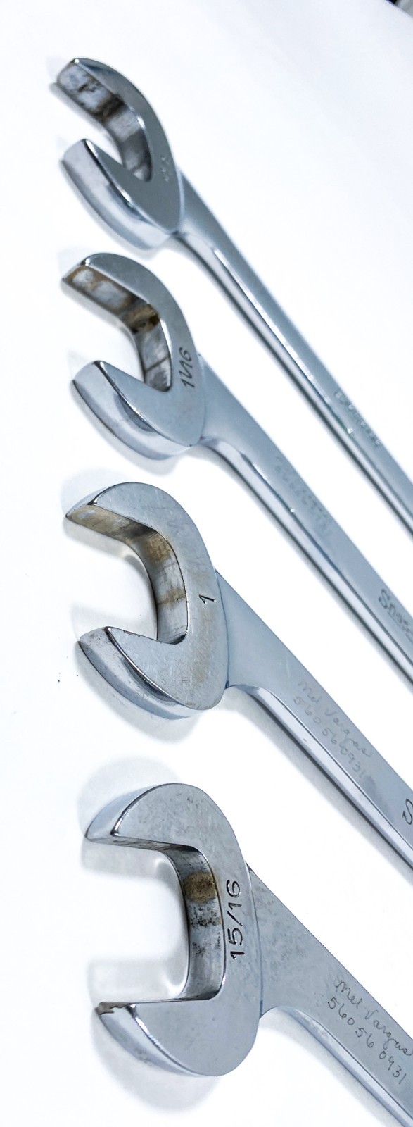 SNAP ON TOOLS USA 13-PIECE SAE 4 Way Open End Angle Wrench Set 3/8″ – 1-1/8″