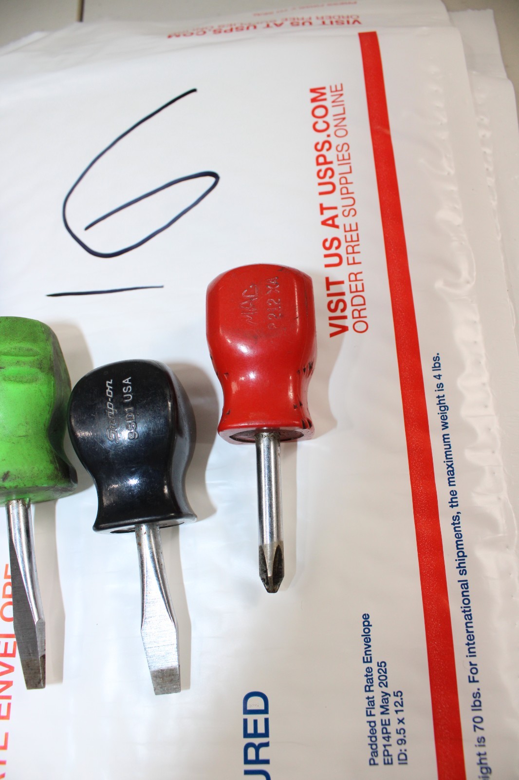Snap On and MAC Stubby and Regular Screwdriver Lot Flat Slotted Tip Phillips
