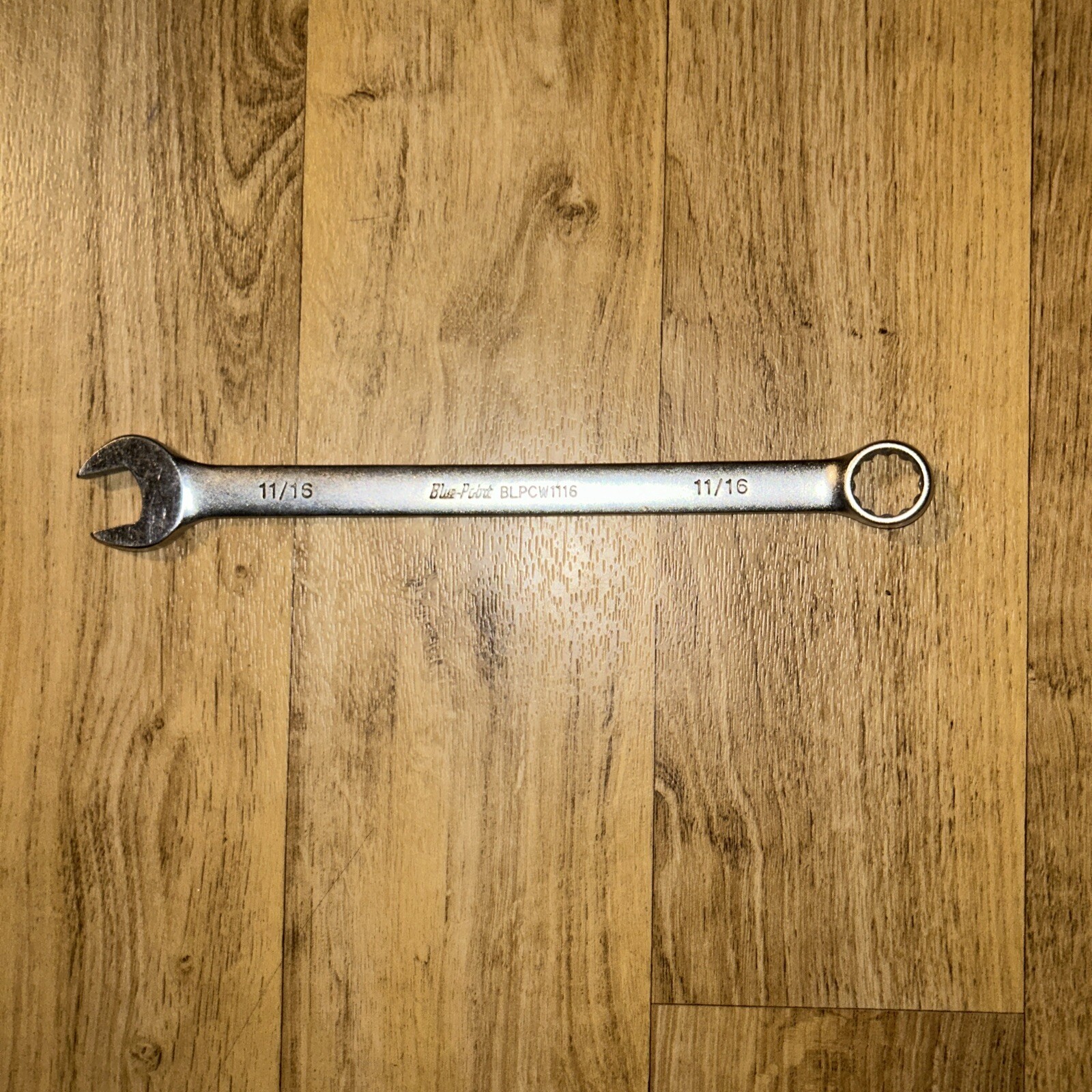 Blue Point Tools 11/16 SAE Combination Wrench BLPCW1116 12 Point Satin Finish
