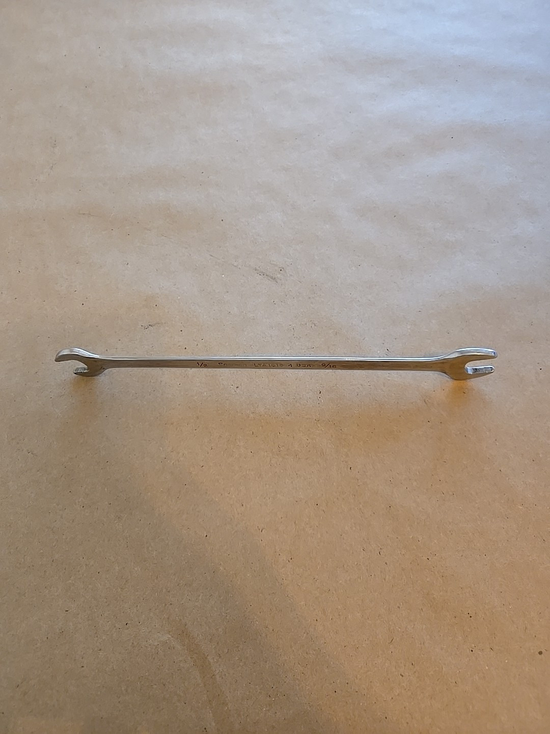 Snap On 1/2″-9/16″ SAE Chrome Low Torque Slime Line Open End Wrench LTA1618