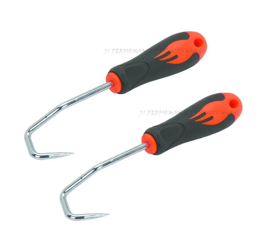 2 Pack Radiator Hose Pick Tool Hook Seal Ring Remover Cotter Pin Offset Puller