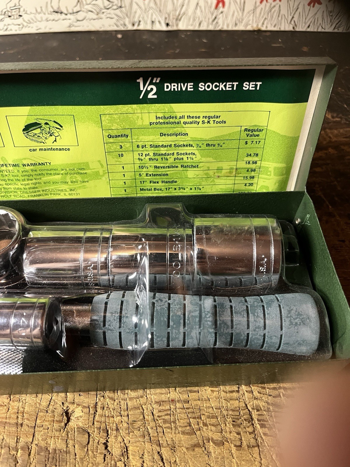 NOS SK Professional Tools 1/2″ Drive 16 Piece Socket Set (No. 4116) Excellent