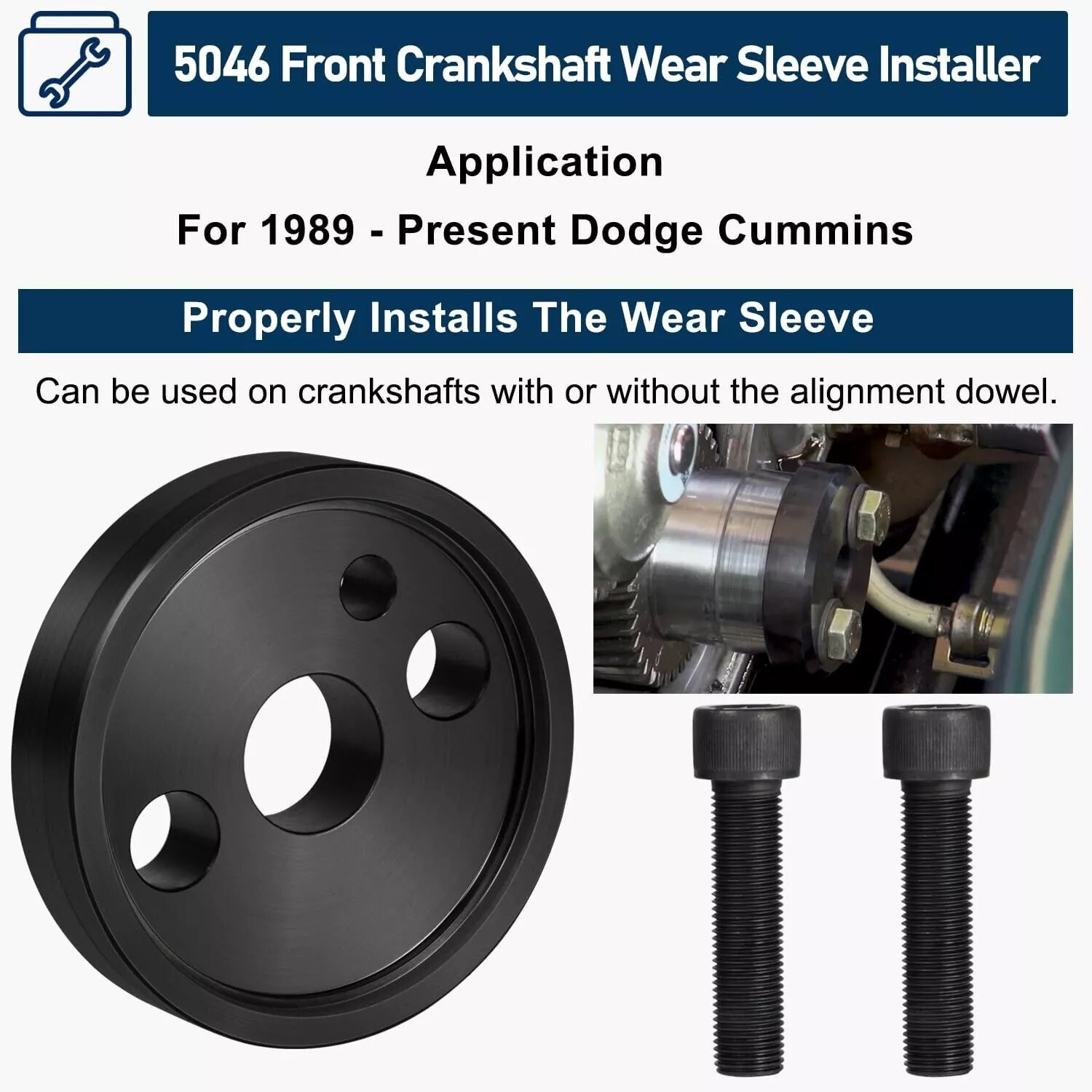 For Cummins 5.9L 6.7L Front Cover Crankshaft Seal & Wear Sleeve Installer Tool