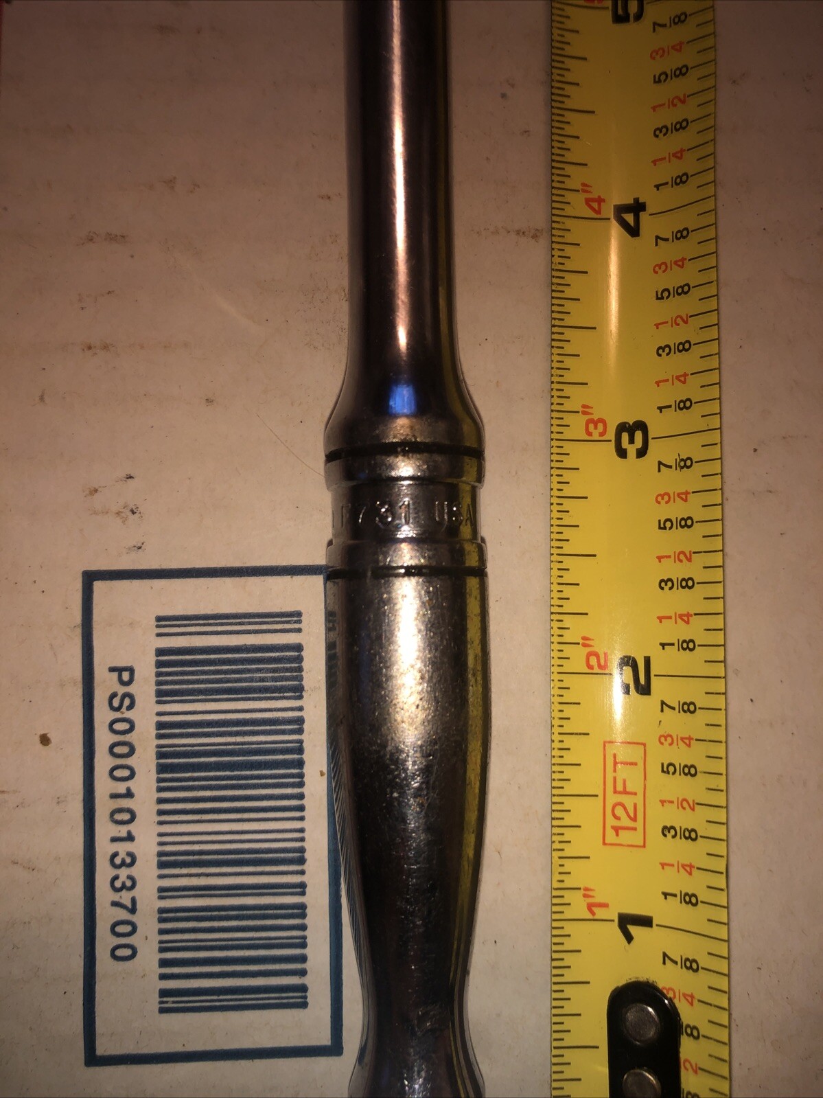 Vintage SNAP ON 3/8″ F731 FLEX HEAD CHROME RATCHET RED BADGE 11″ LONG F 731