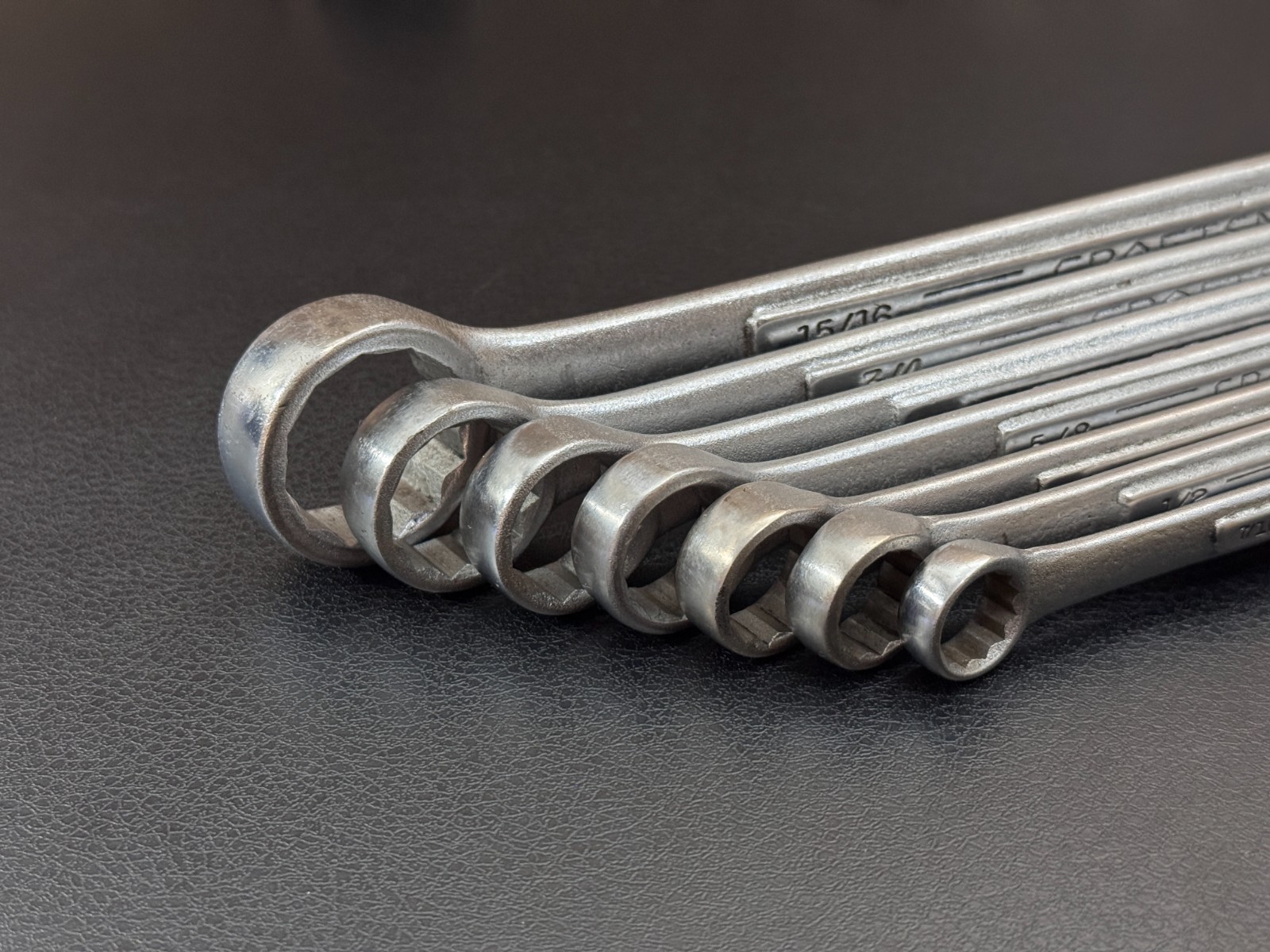 Vintage Craftsman =V= SAE Combination Wrench Set 7/16 to 15/16 7pc Forged in USA