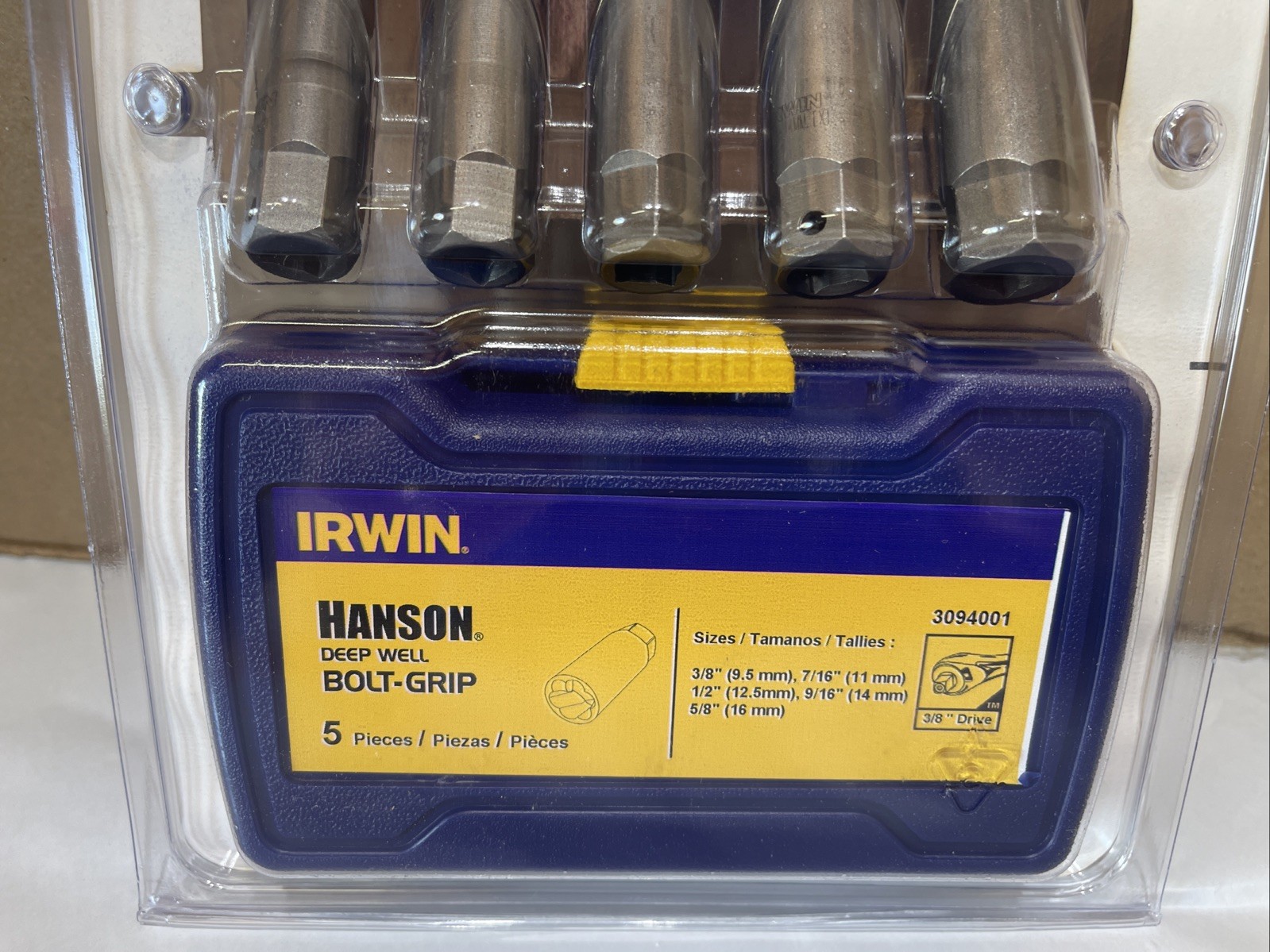 Irwin 3094001 Bolt Grip Damaged Screw and Bolt Deep Well Socket Extractor Set