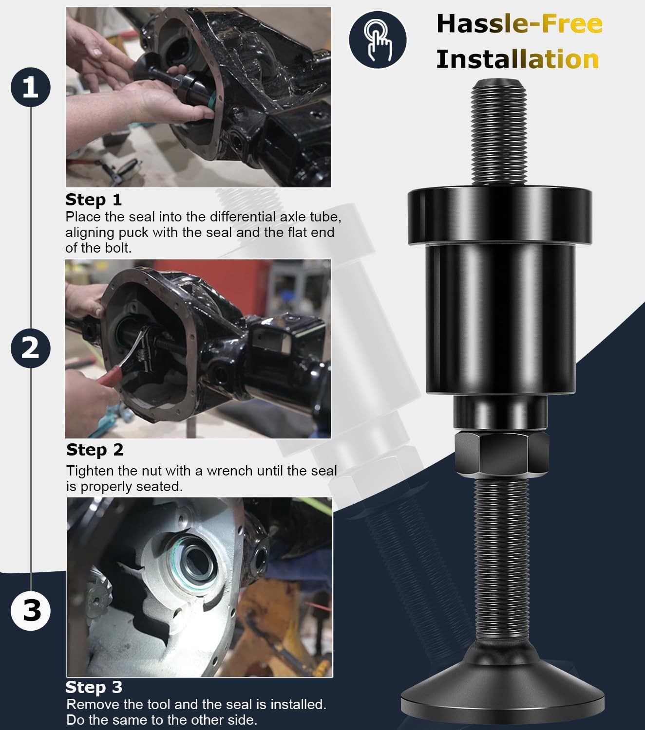 Universal Inner Axle Seal Installation Tool Kit for Jeep, Ford, Dodge & More