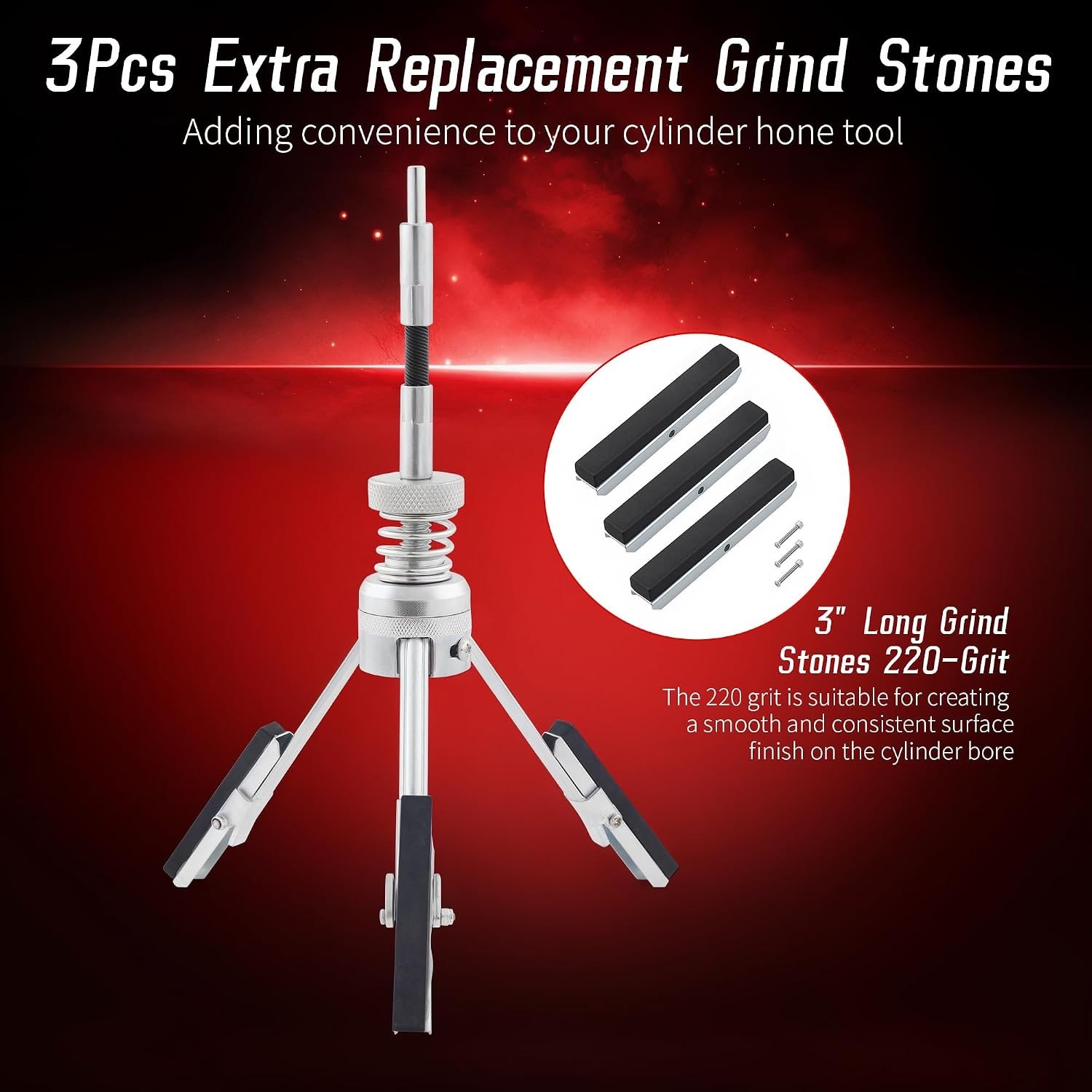 Cylinder Hone Tool Adjustable Engine Honing Tool for 2 to 7 Inch Cylinders