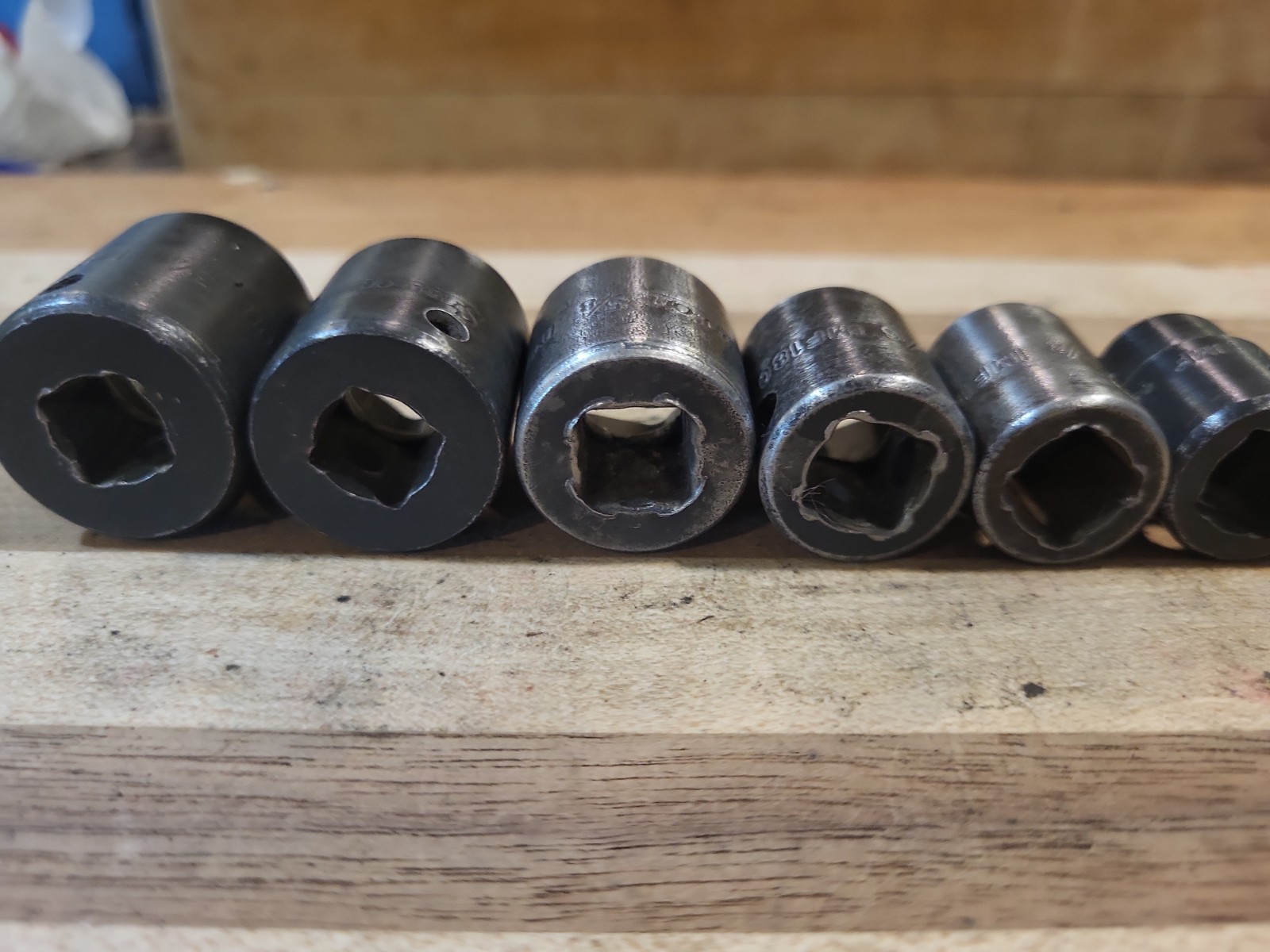 Snap On 207IMF 3/8″ Dr. 7 Pc. SAE Shallow 6 Pt. Impact Socket Set 3/8″-3/4″
