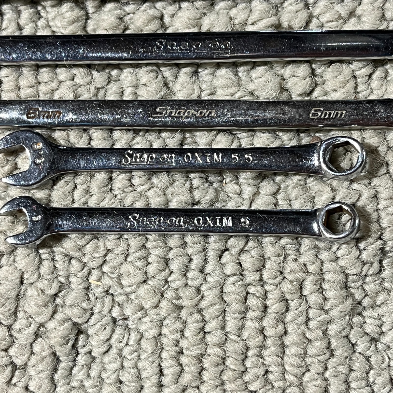 Snap On OEXM6-OEXM19 5-19mm 16 Piece 12 Point Metric Combination Wrench Set USA
