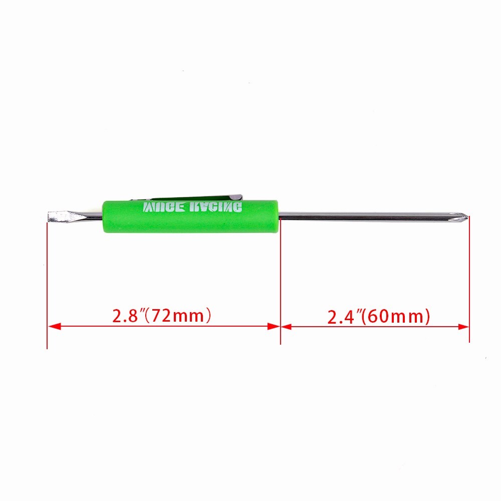 10PCS Mini Pocket Screwdriver Flat Tip w/ Magnet and Clip Phillips Slotted Flat