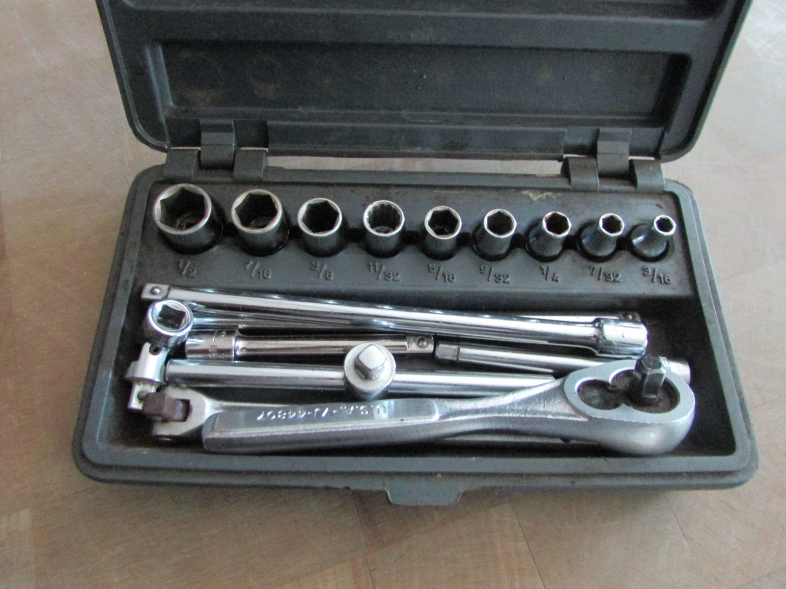 Vintage Craftsman 1/4″ Drive SAE Socket Set USA -V- VJ RACHET extras included