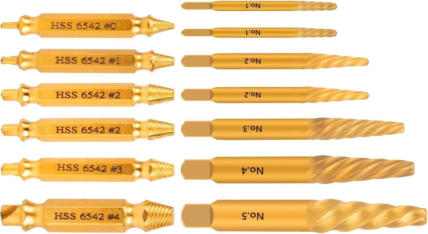 13-Piece Screw & Bolt Extractor Set for Damaged Fasteners