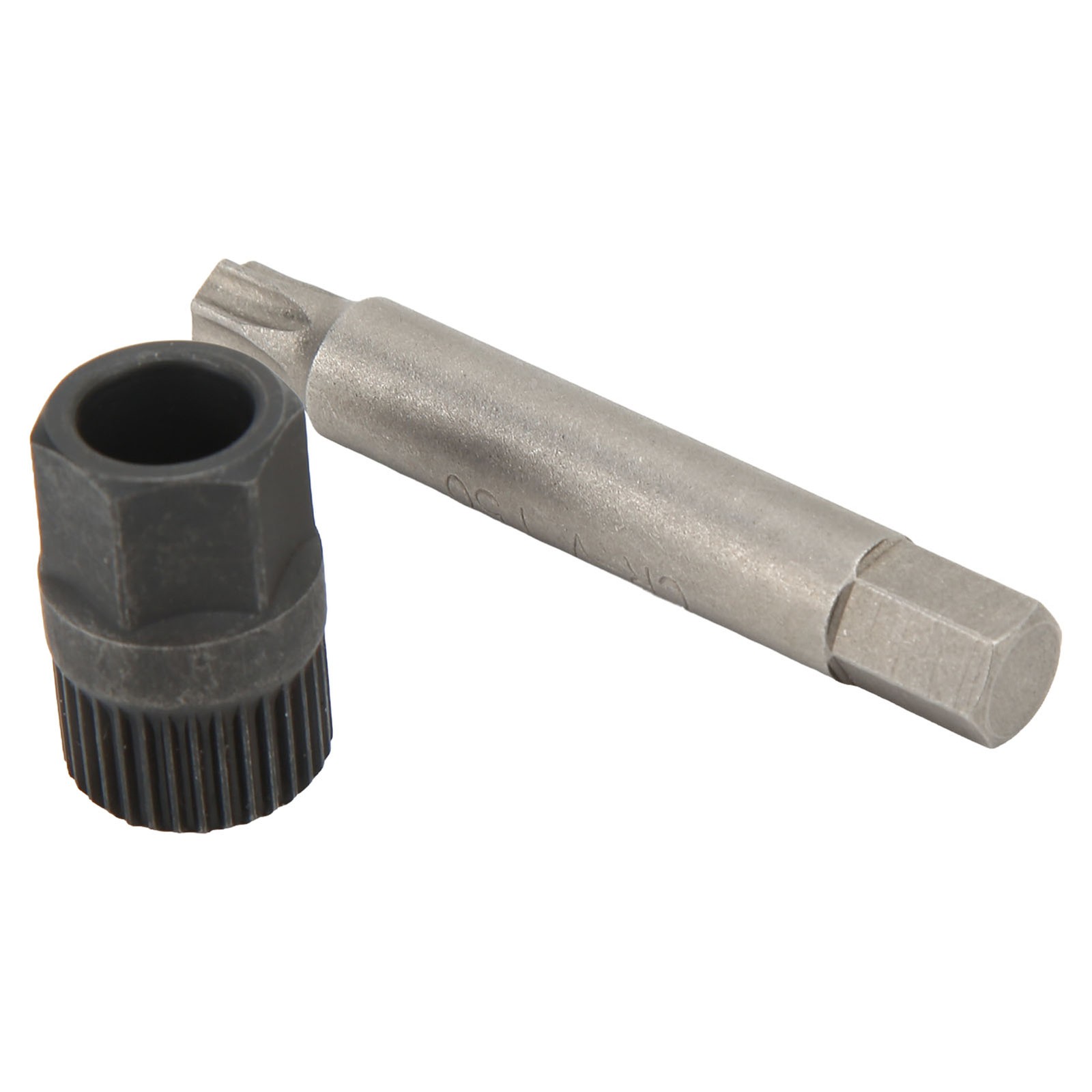 Alternator Pulley Wrench Kit 33 Teeth Spline Socket Drill Bit Puller Remover