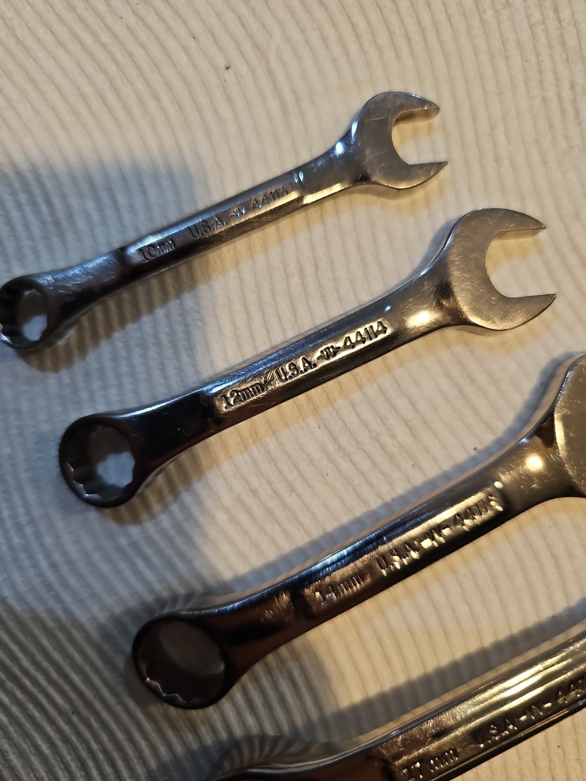 Vintage Craftsman USA -VV- Metric Stubby Wrench Set 10mm-18mm Short Pattern 5-Pc