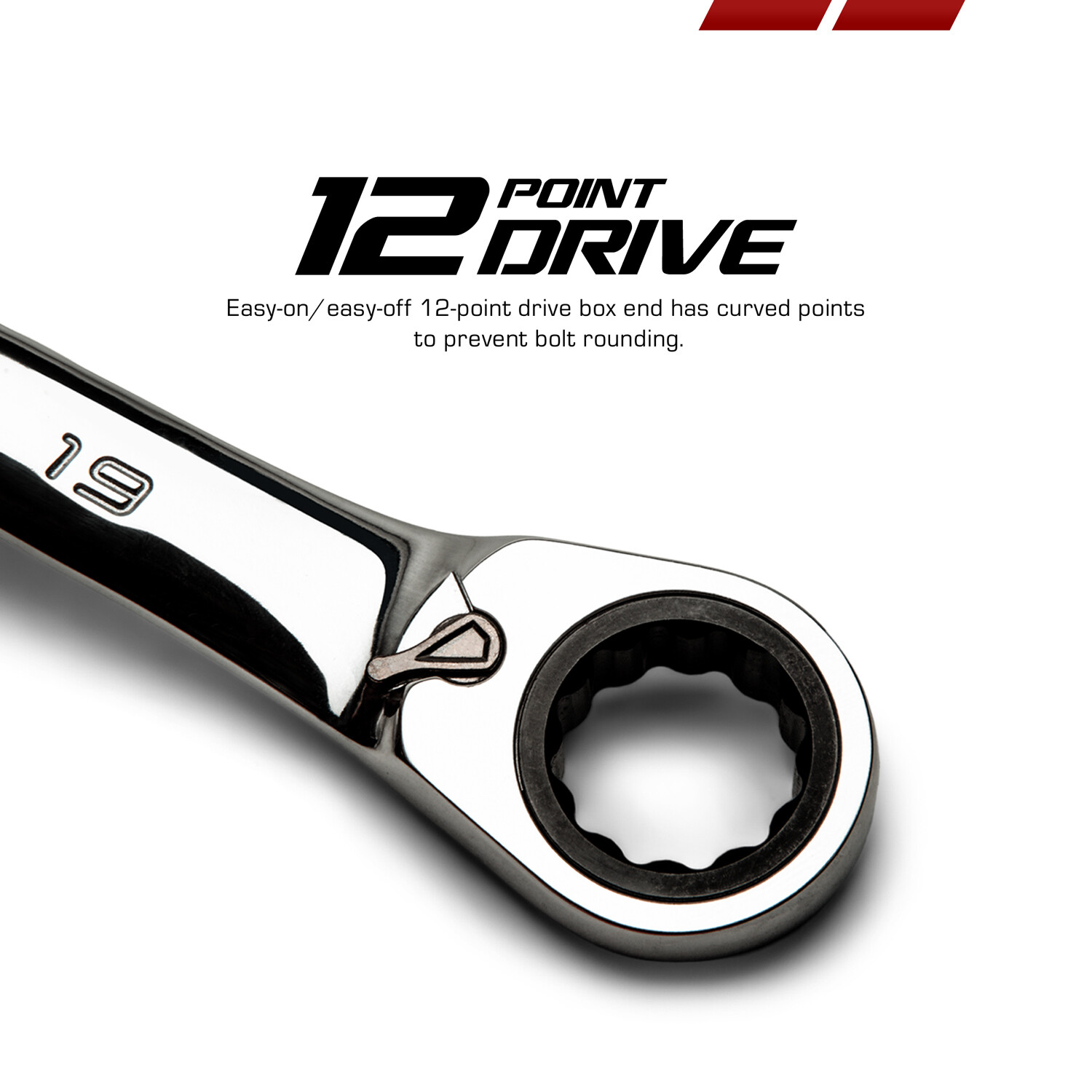 Non Stop Ultrafine 120-Tooth Reversible Ratcheting Combination Wrench, MM Sizes