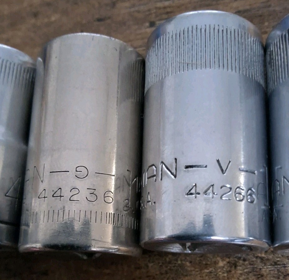 Lot Of 6 Craftsman V Metric 12 Point 1/2″ Drive Sockets 13,14,15,16,17&22mm