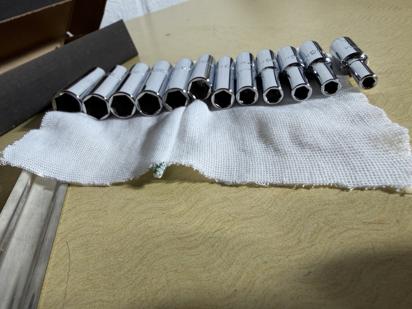 12 Pieces Metric mm Proto Socket USA Tool J47202 Set SKT 1/4 DR 6 Point