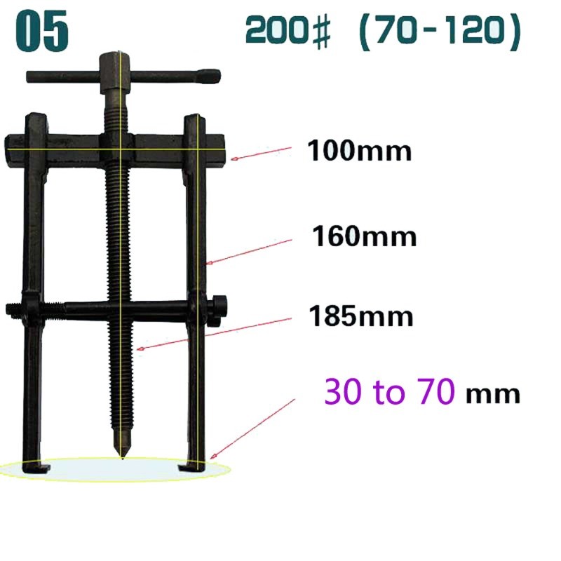 Two Jaw Twin Legs Bearing Gear Puller Remover Hand Tool Removal Kit