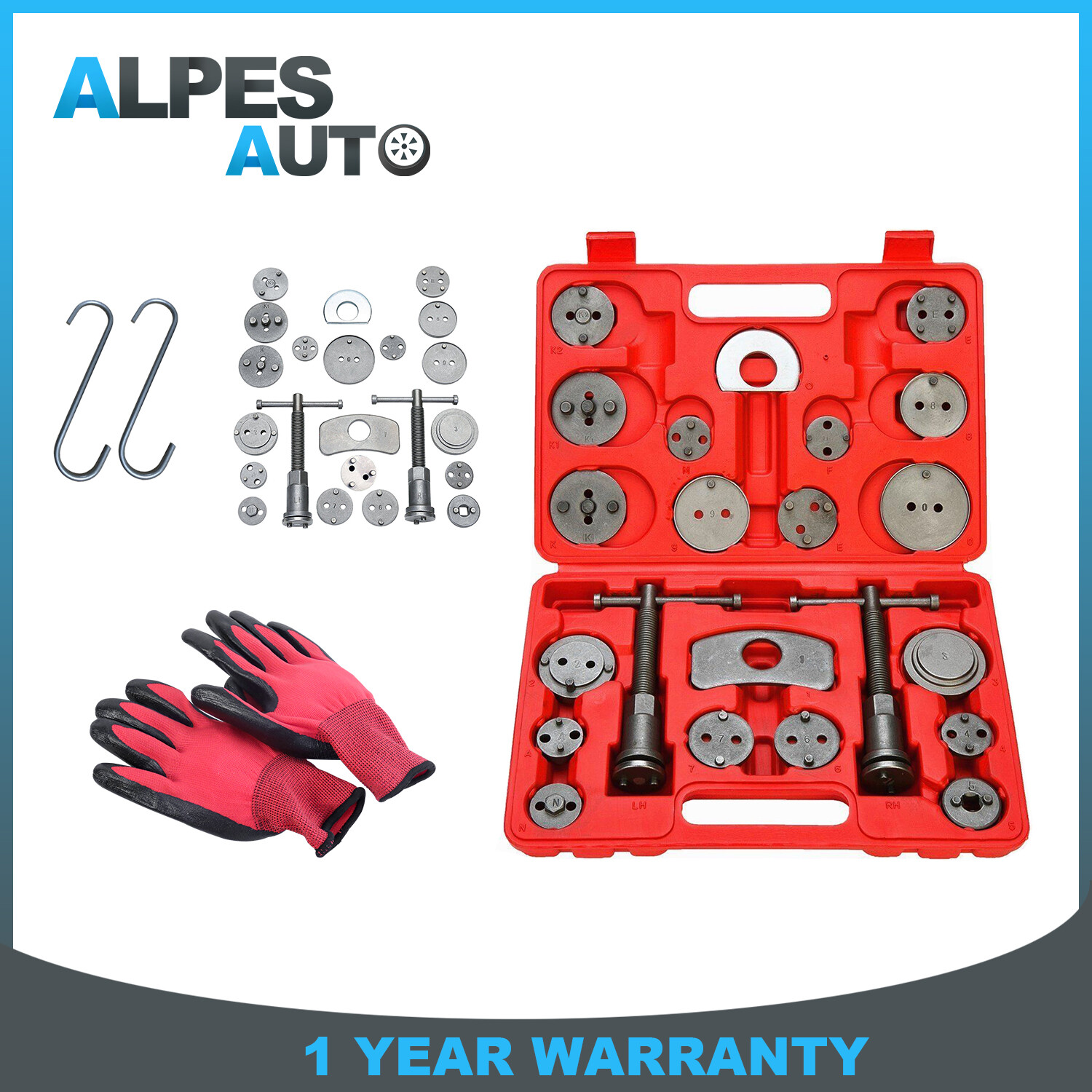 New Set(27) Universal Disc Brake Caliper Piston Wind Rewind Brake Hand Tool Set