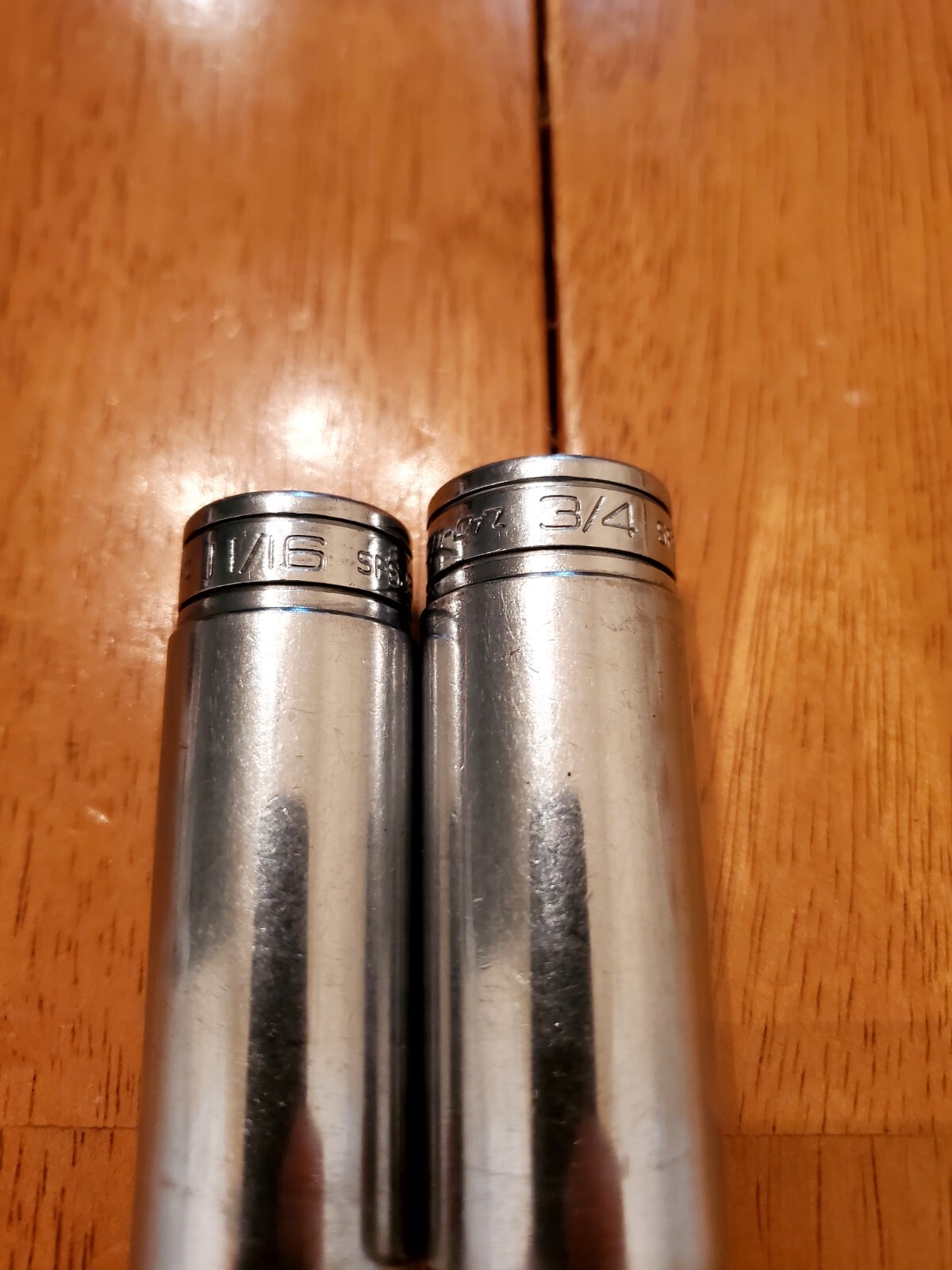 Snap On 3/8 Drive 11/16 3/4 6PT Deep Sockets Lot Of 2