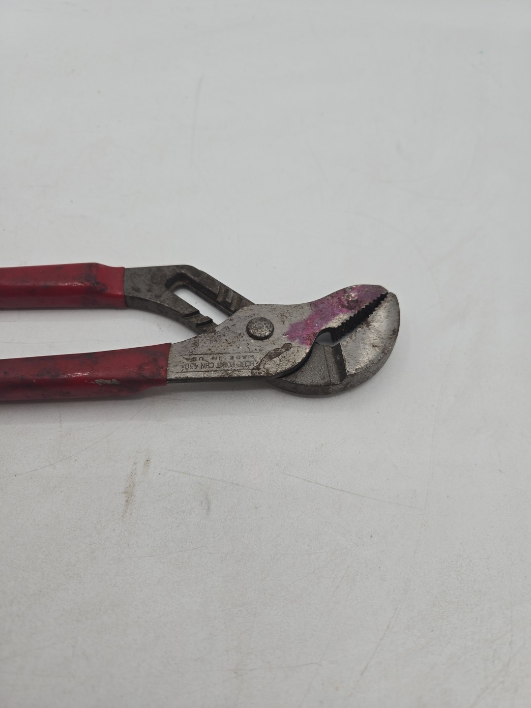 Blue Point CHN430 Slip Joint Adjustable Pliers 10″ Red Grips USA