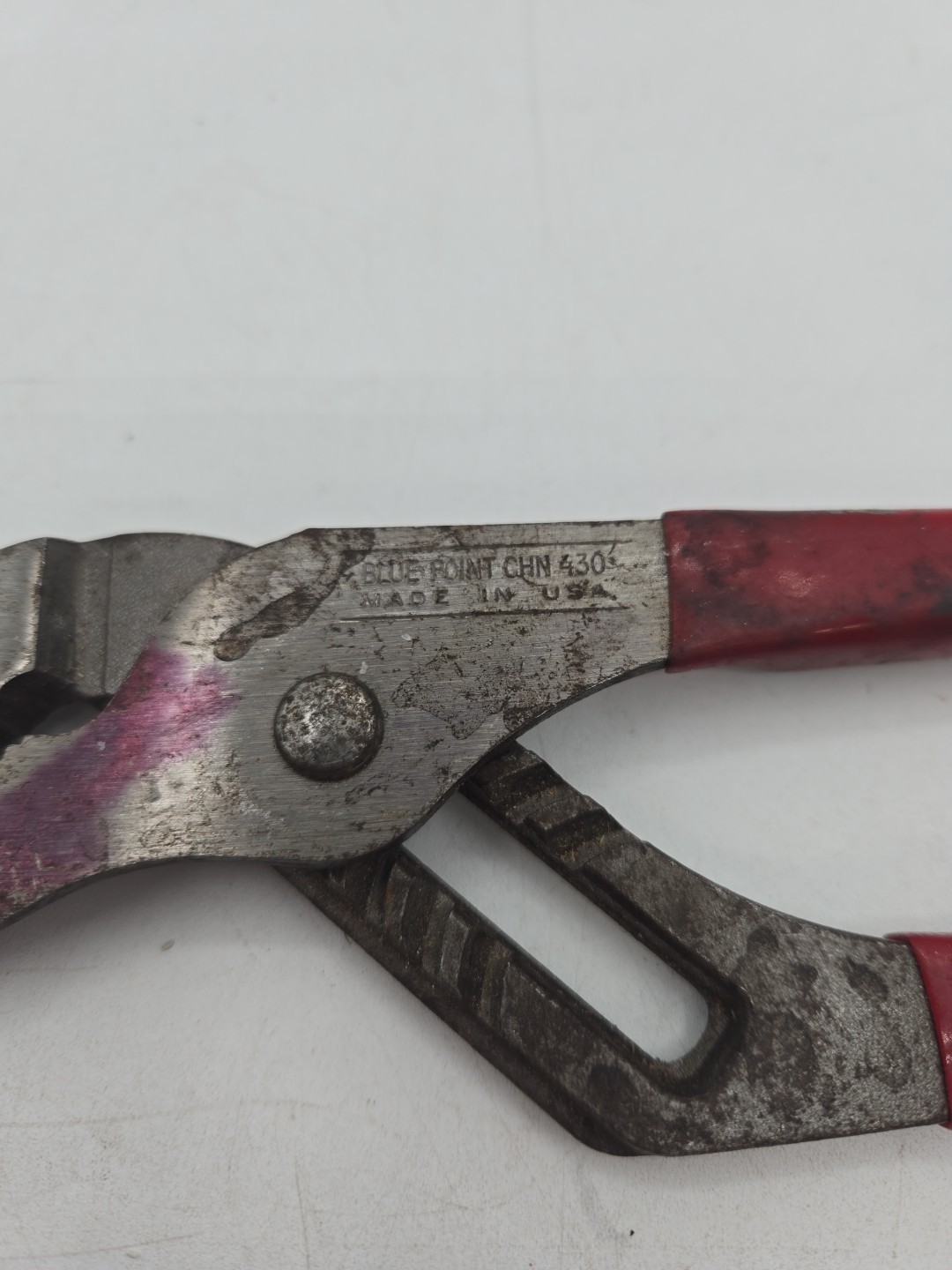 Blue Point CHN430 Slip Joint Adjustable Pliers 10″ Red Grips USA