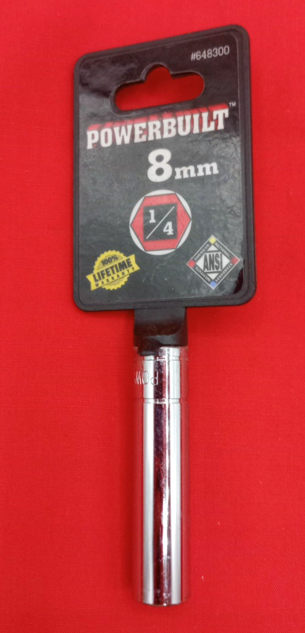 POWERBUILT 1/4In. Drive 8MM Magnetic Impact Deep Socket