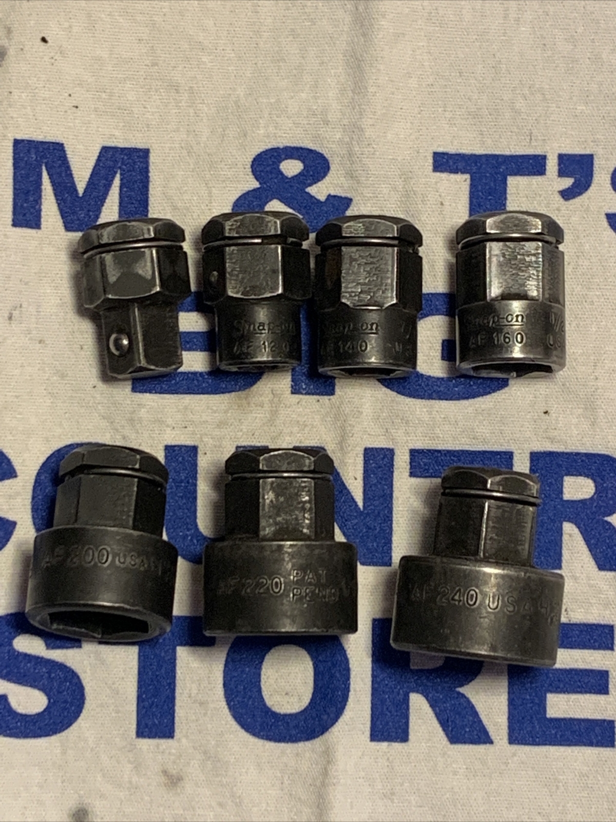 1964 Snap-on Tools USA 3/8″ Drive Pass Thru 7pc.Socket Set 3/8″ to 3/4″ RARE