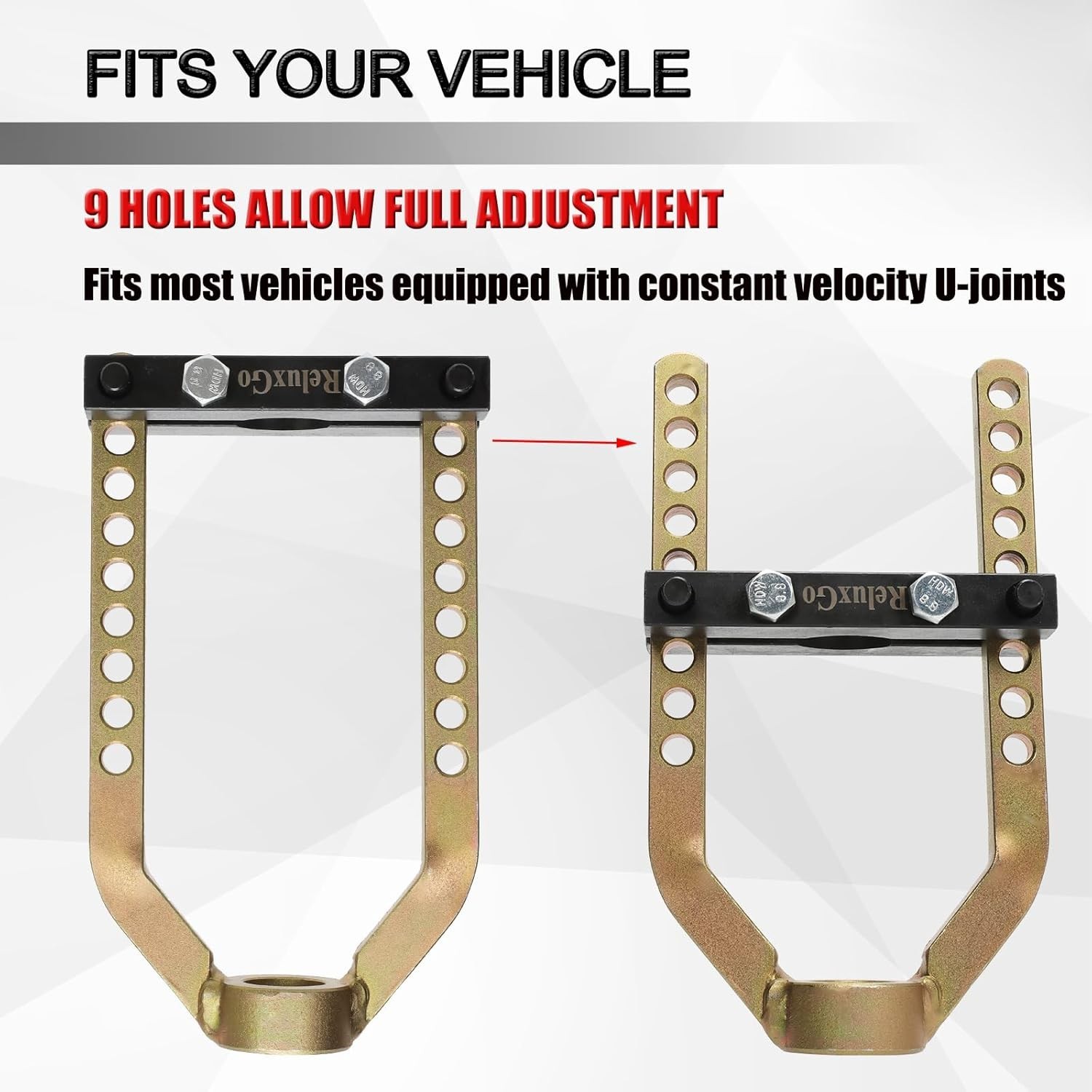 Durable CV Joint Removal Tool with 9 Adjustable Holes for Versatile Use