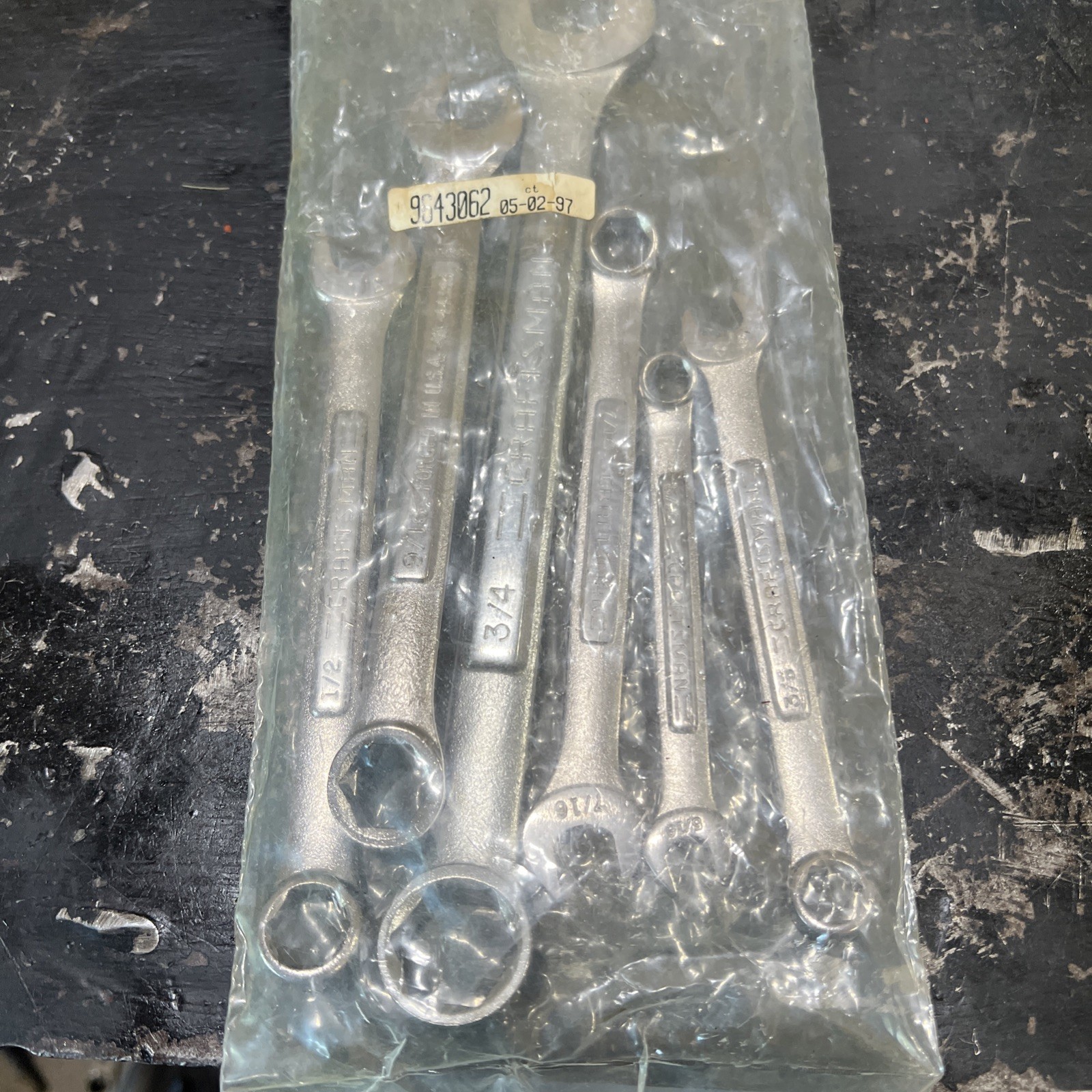 NOS Craftsman USA 6 Point Combination Wrench Set In Sealed Factory Bag SAE NEW
