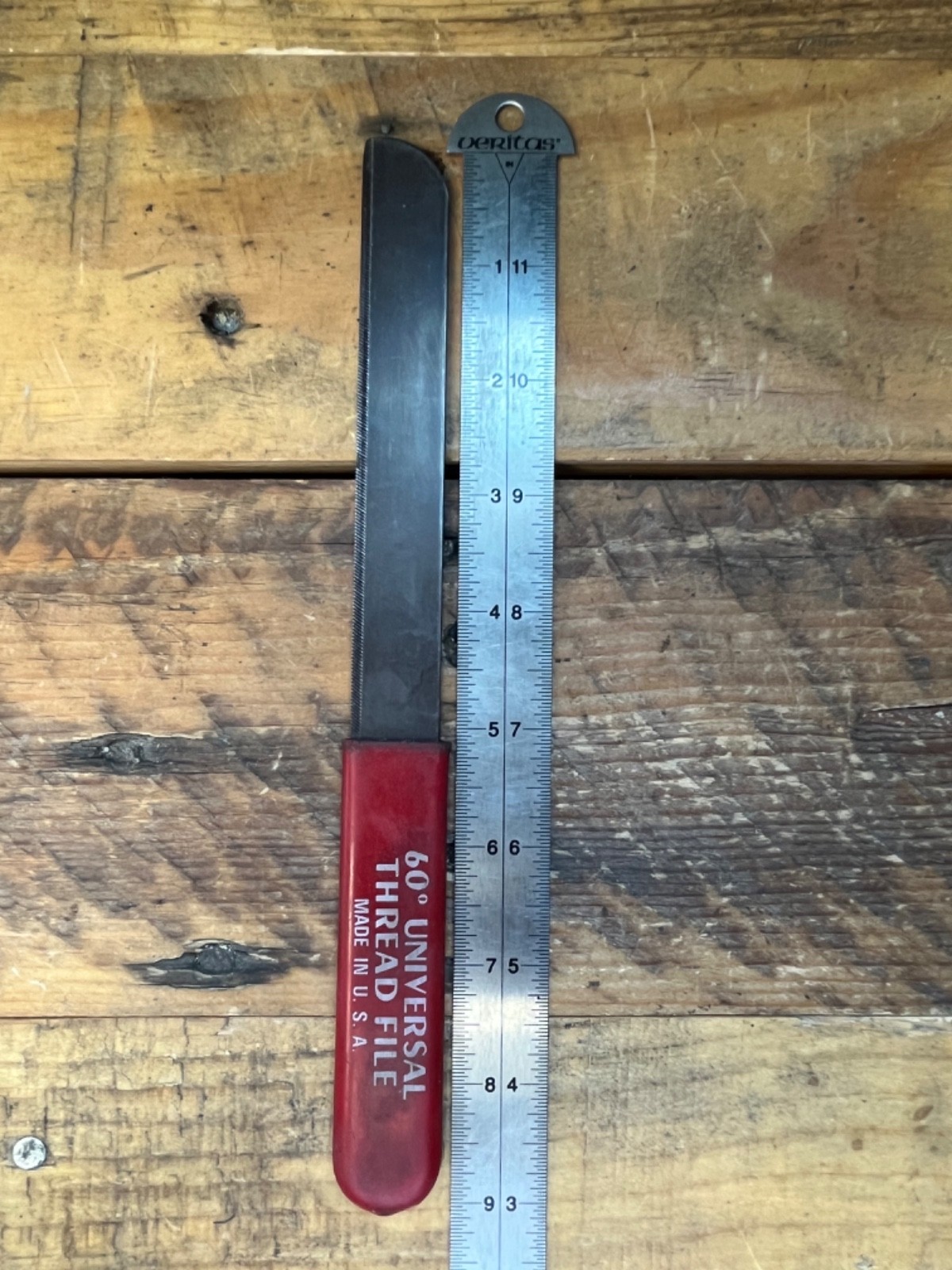 60 Degree 9″ Long Universal Thread File Knife Made In The USA