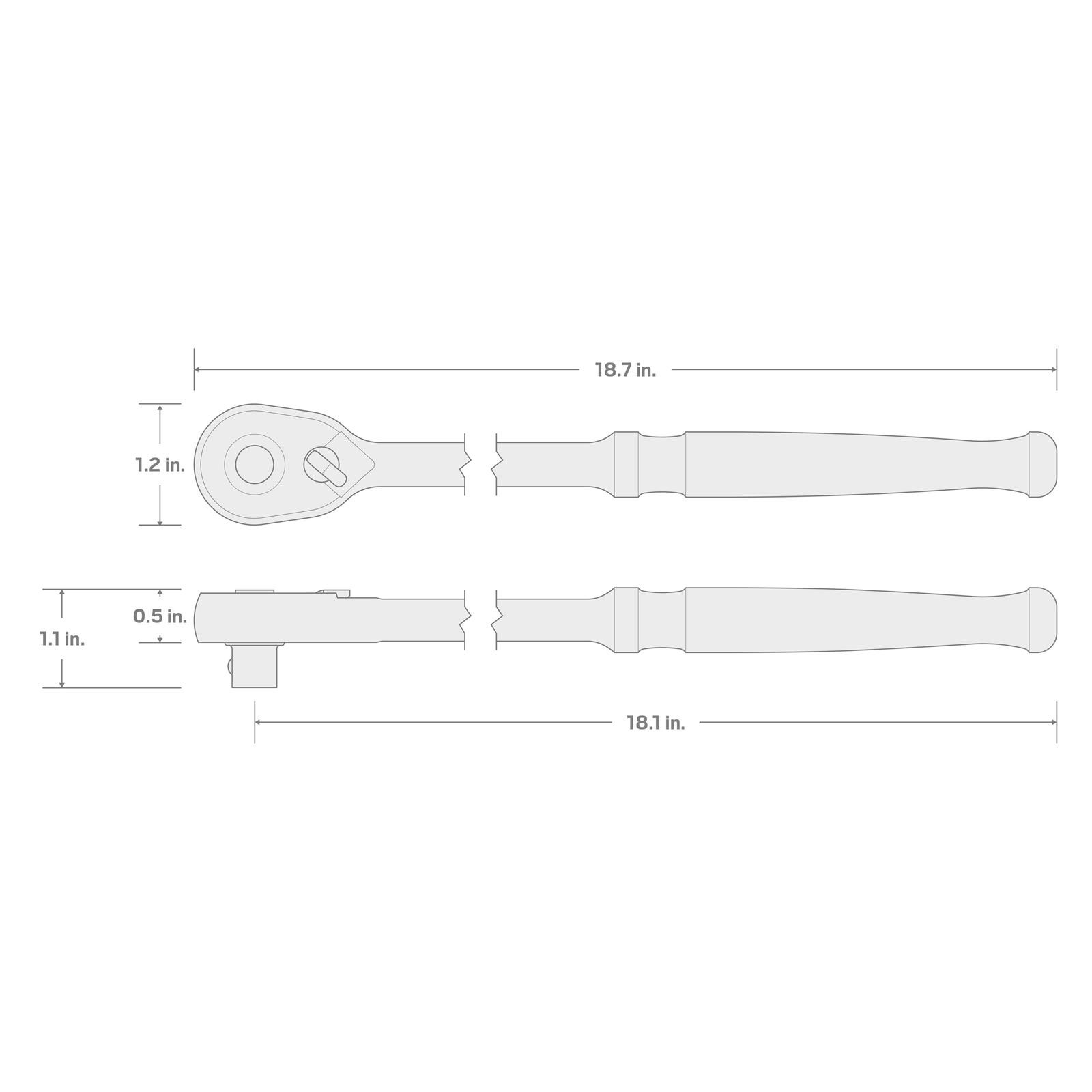 Tekton SRH11118 3/8″ Drive x 18″ Quick-Release Extra-Long Ratchet