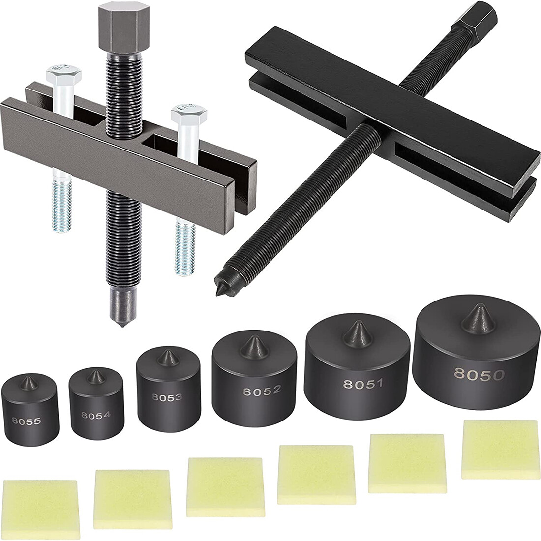 8056 Shaft Protector Set +7393 Gear Pulley Pullers +522 Large Gear Pulley Puller