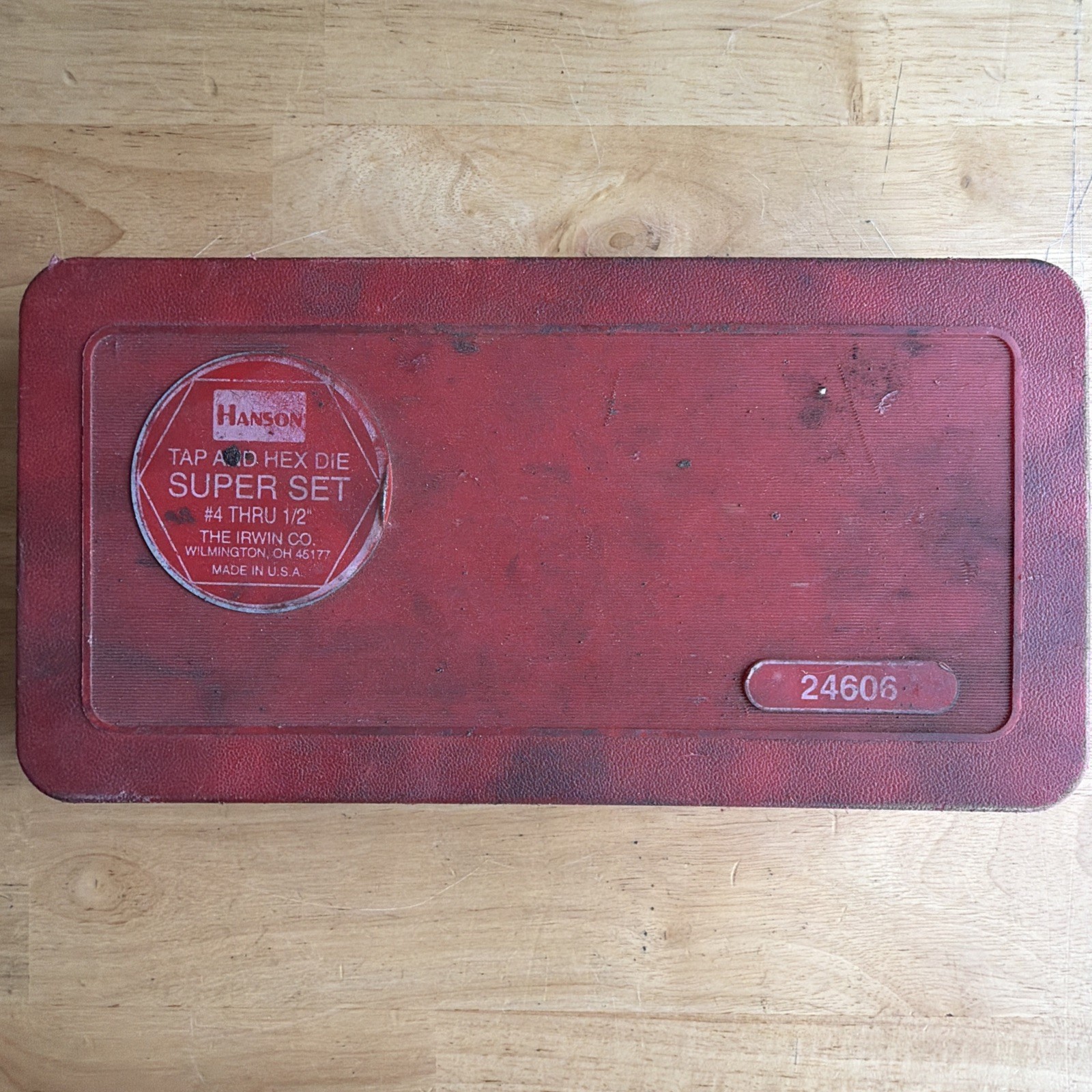 Hanson Tool Hex Tap and Die Super Set W/ Case 24606 Made in USA READ!